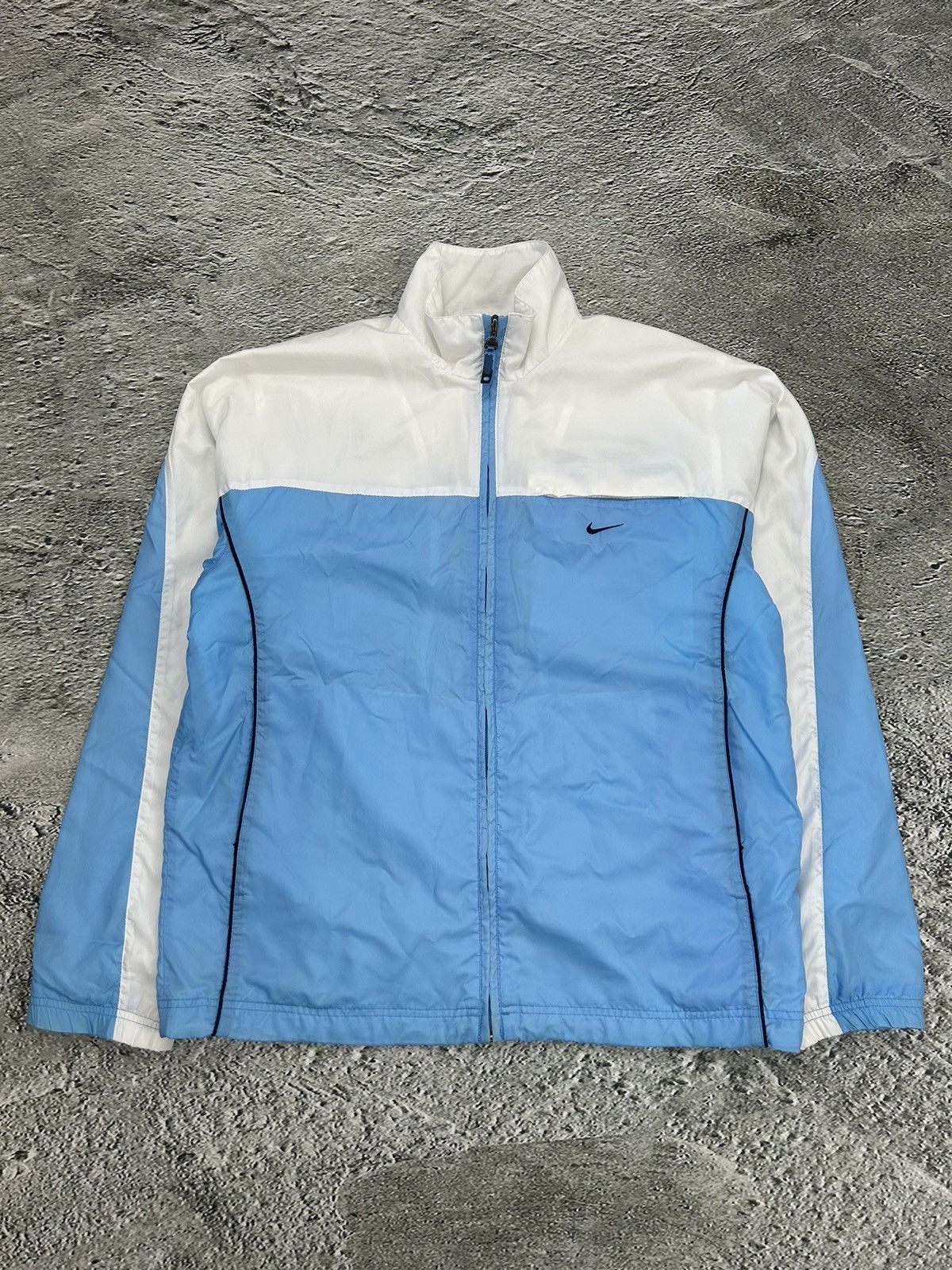 Nike Nike track jacket nylon baby blue white vintage drill Y2K TN Size US M / EU 48-50 / 2 - 1 Thumbnail
