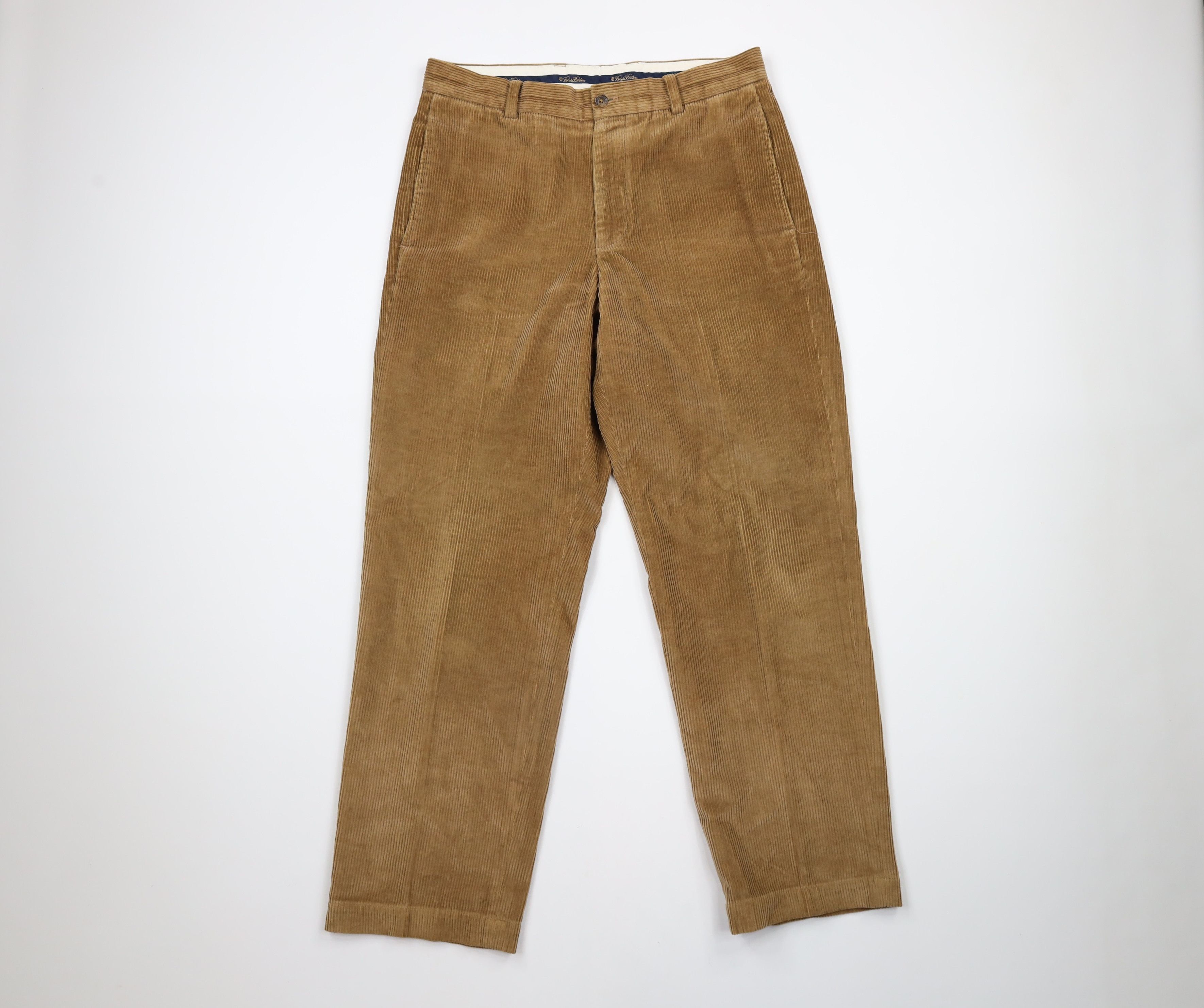 Brooks Brothers × Vintage Vintage Brooks Brothers Front Hudson Corduroy Pants Brown Size 32 - 1 Thumbnail
