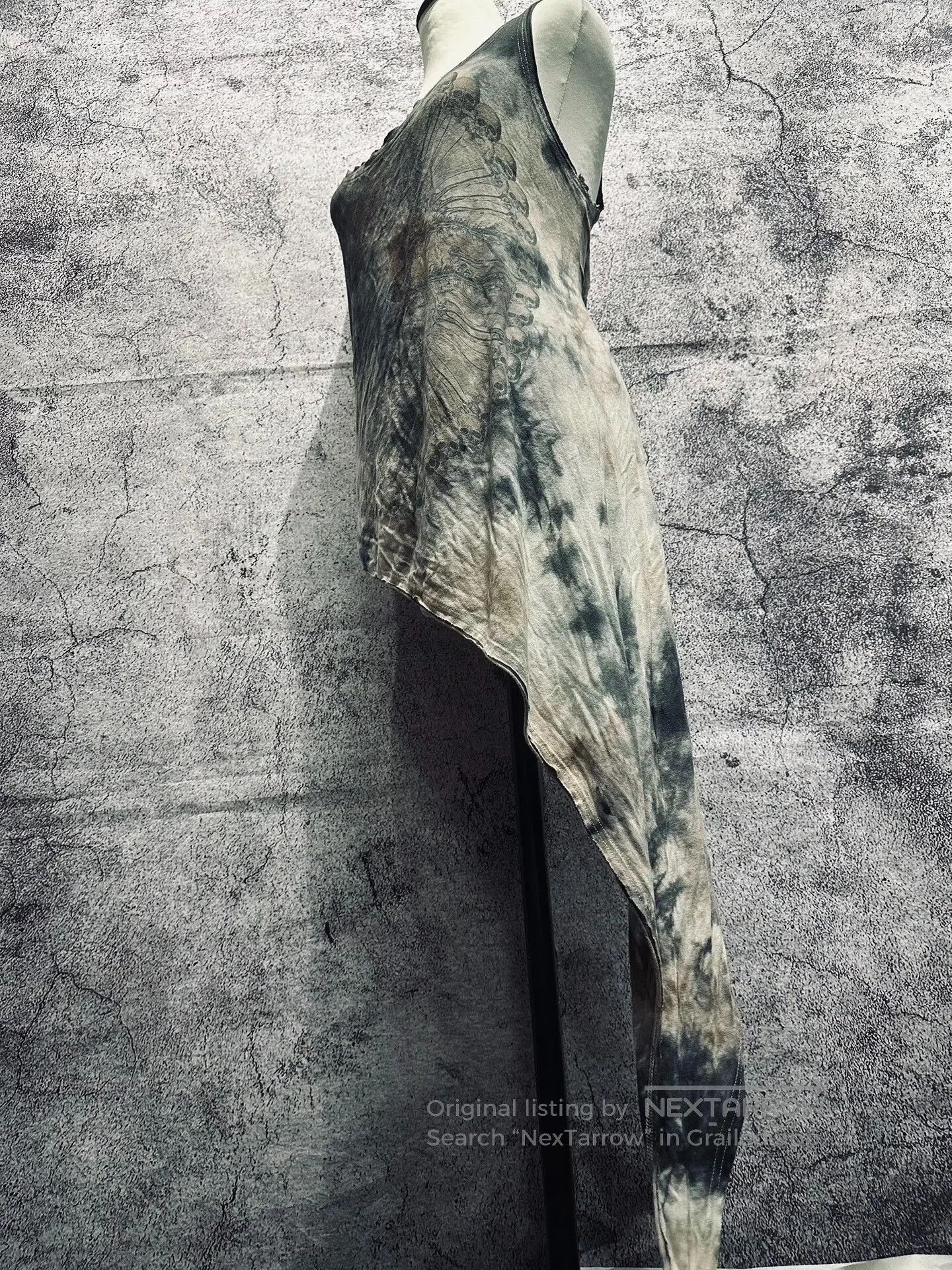Japanese Brand Asymmetrical Gradient Skull Strap Top. Size M / US 6-8 / IT 42-44 - 8 Thumbnail