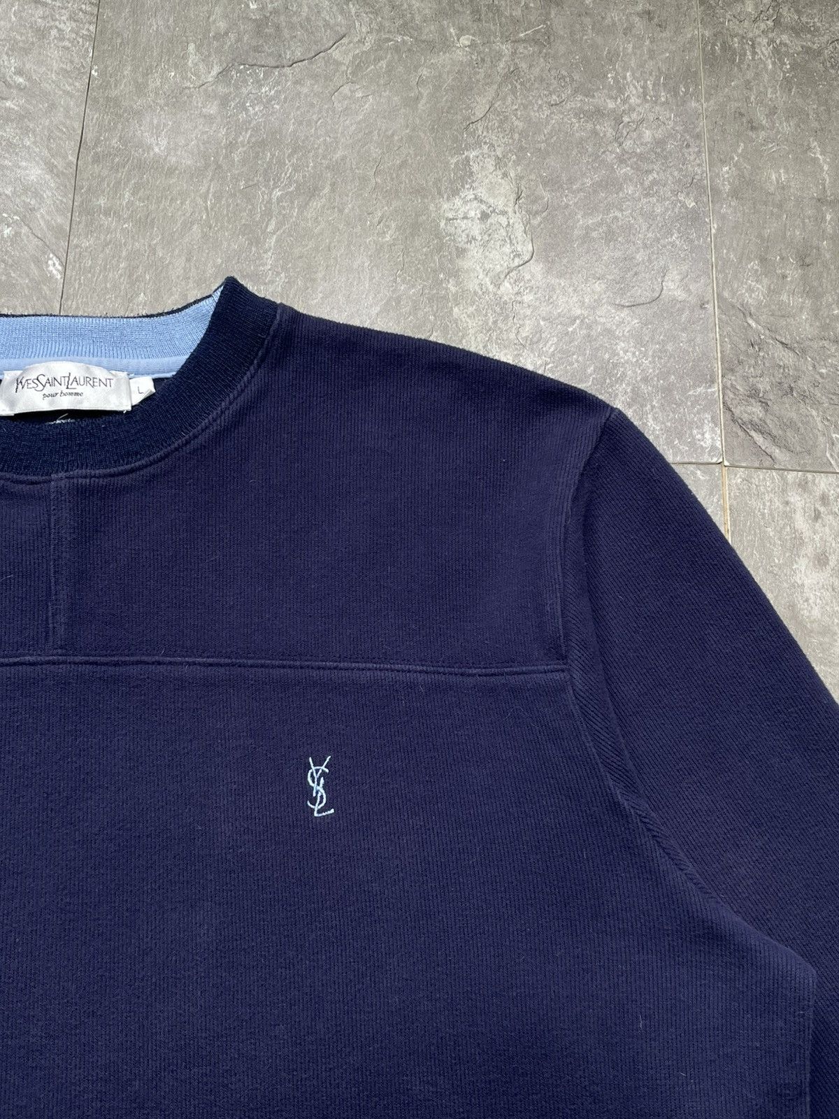 Yves Saint Laurent Yves Saint Lauren Pour Homme Vintage Big Logo YSL Designer Size US L / EU 52-54 / 3 - 2 Thumbnail