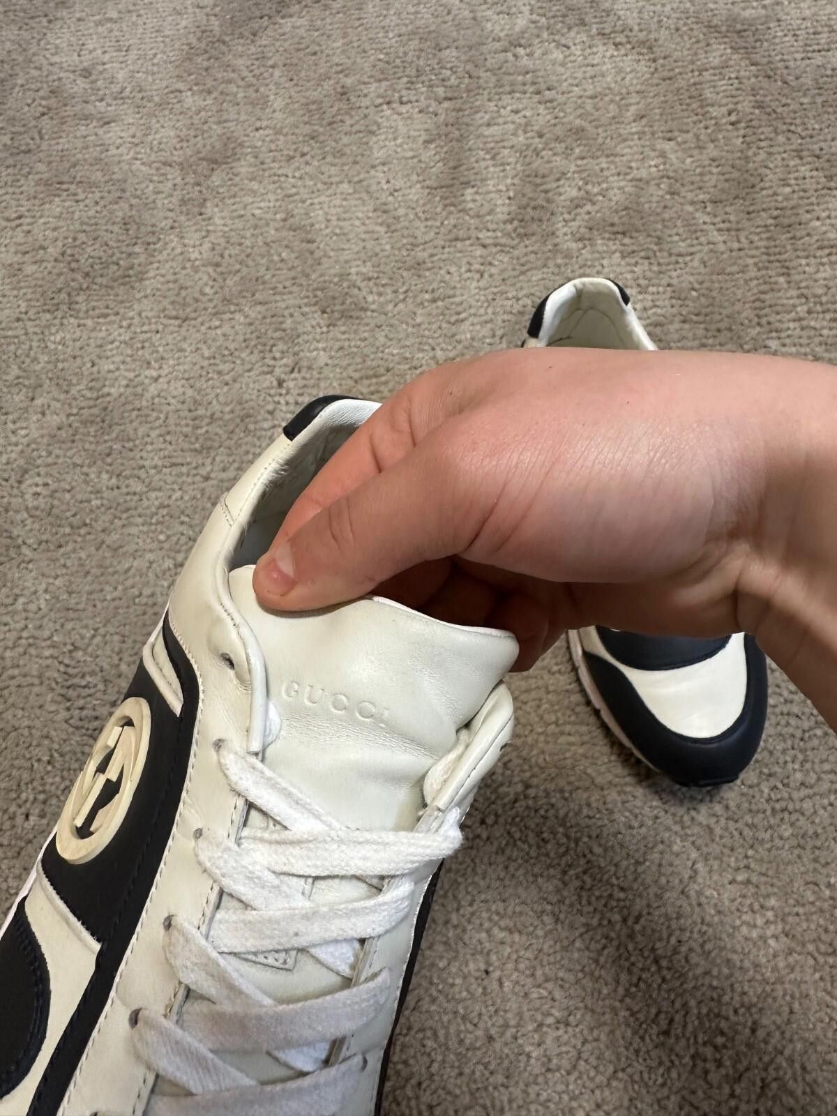 Gucci Gucci Leather Interlocking G Logo Low Top Sneakers Size US 7 / EU 40 - 6 Thumbnail