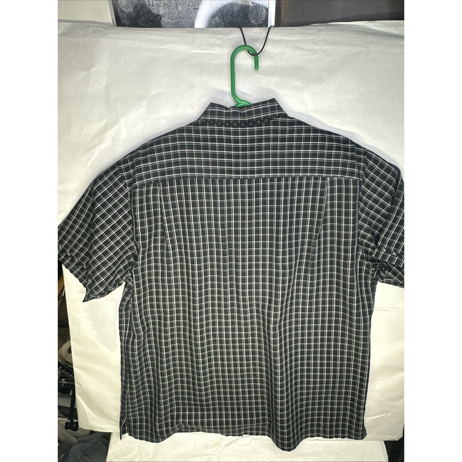 Alfani ALFANI Men Casual Shirt Size XL black Striped Short Sleeve Size US XL / EU 56 / 4 - 5 Thumbnail
