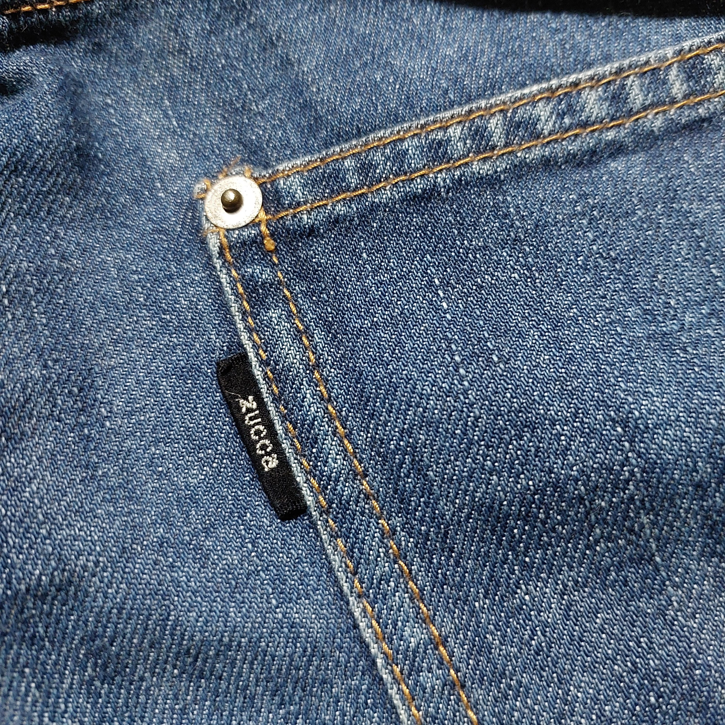 Zucca issey miyake japan blue faded straight jeans