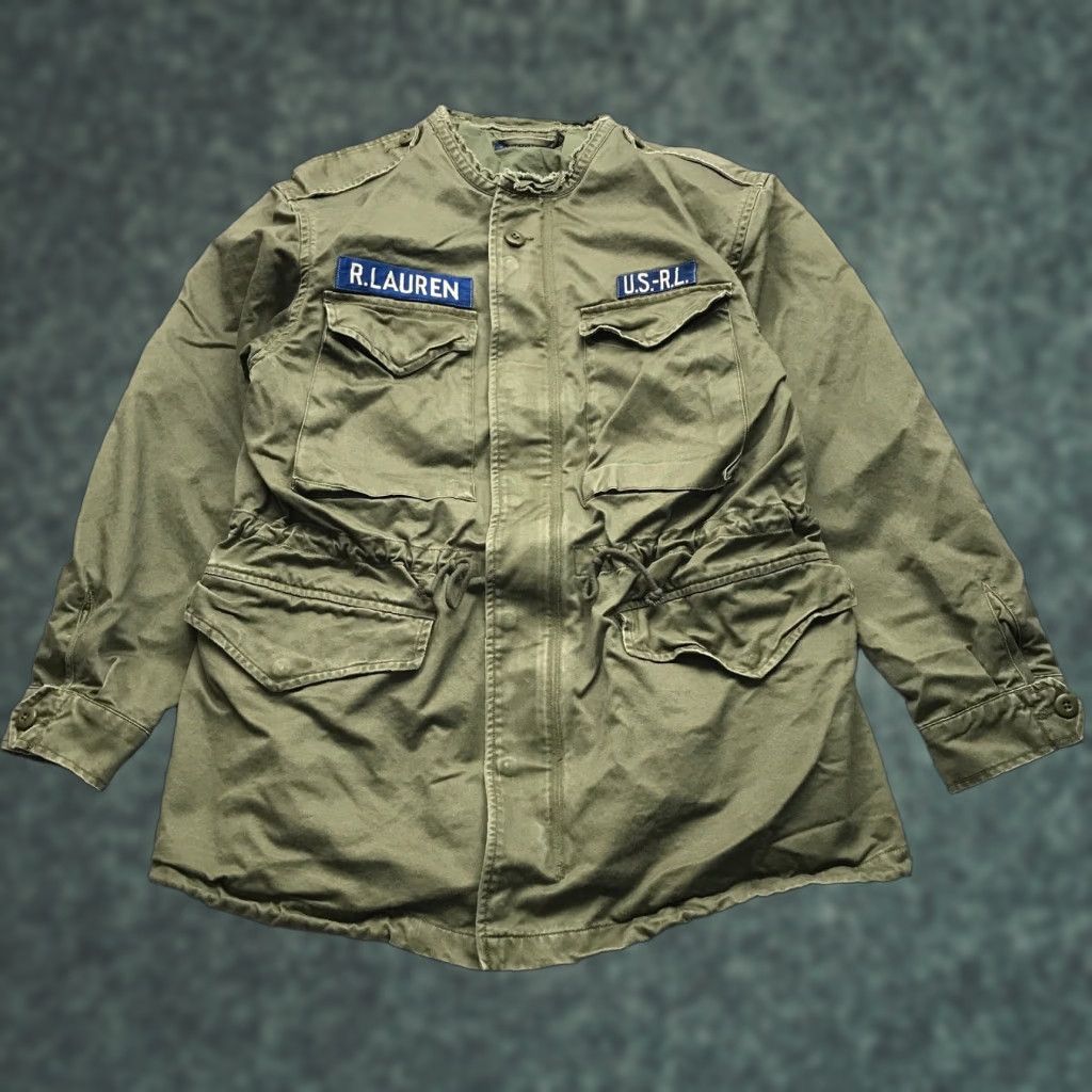VINTAGE Polo Ralph Lauren Military Jacket Womens S Long Sleeve