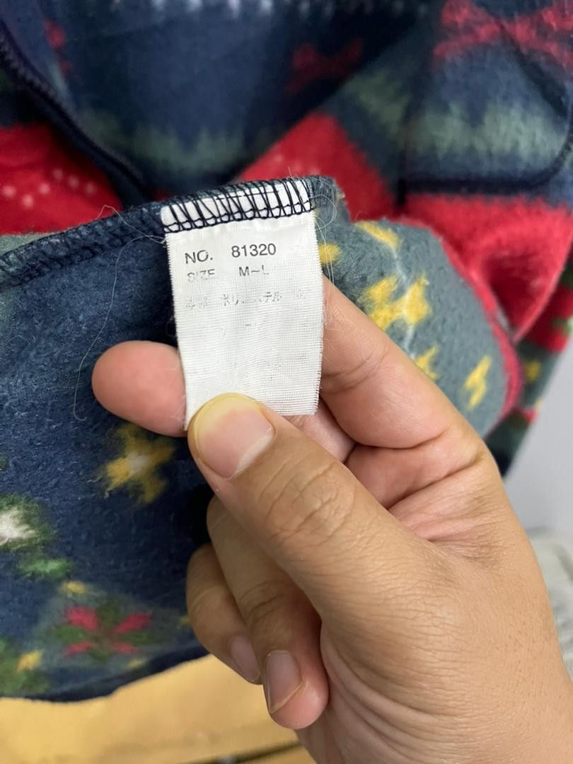 Japanese Brand Japanese Vintage Patterned Fleece Zip Up Jacket Size US S / EU 44-46 / 1 - 9 Thumbnail