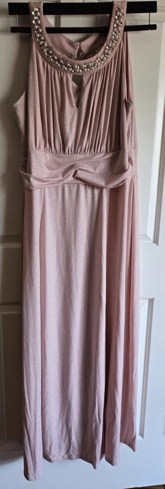 Other En Focus Blush Pink Sparkly Shimmer Formal Prom Easter Maxi Size XL / US 12-14 / IT 48-50 - 5 Thumbnail