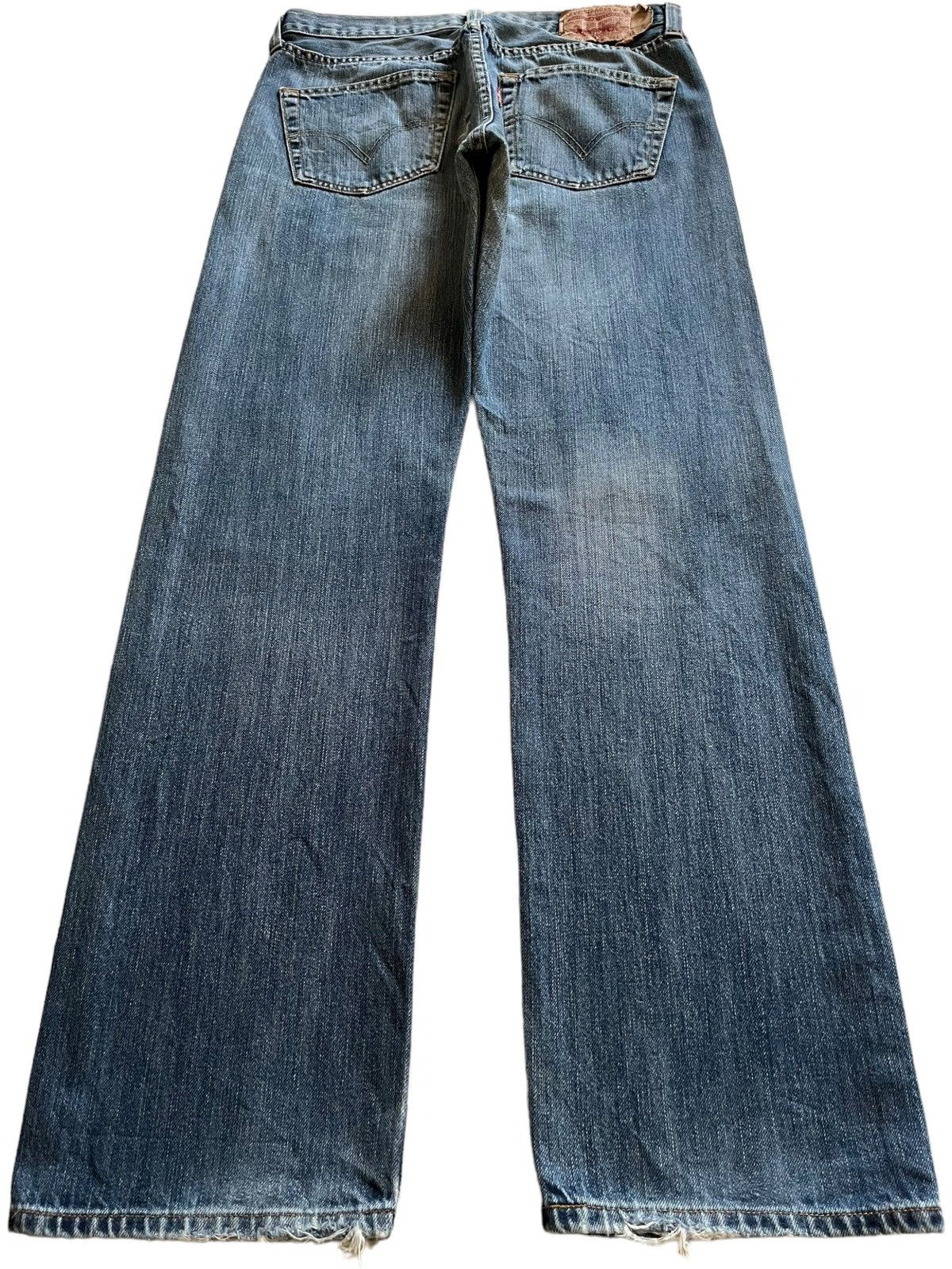 Levi's × Levi's Vintage Clothing Vintage 90s Levis 501 Blue Wash Distressed Baggy Jeans Size US 32 / EU 48 - 2 Thumbnail