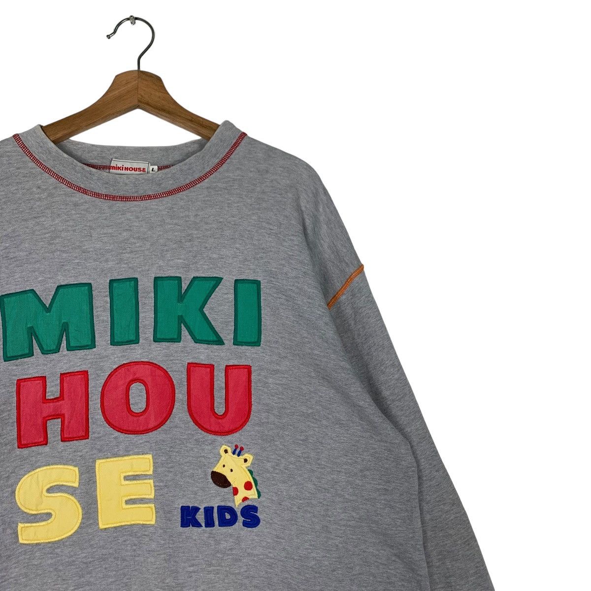 Japanese Brand 90's MIKIHOUSE Big Logo Sweater Sweatshirts #0792-C36 Size US L / EU 52-54 / 3 - 5 Thumbnail