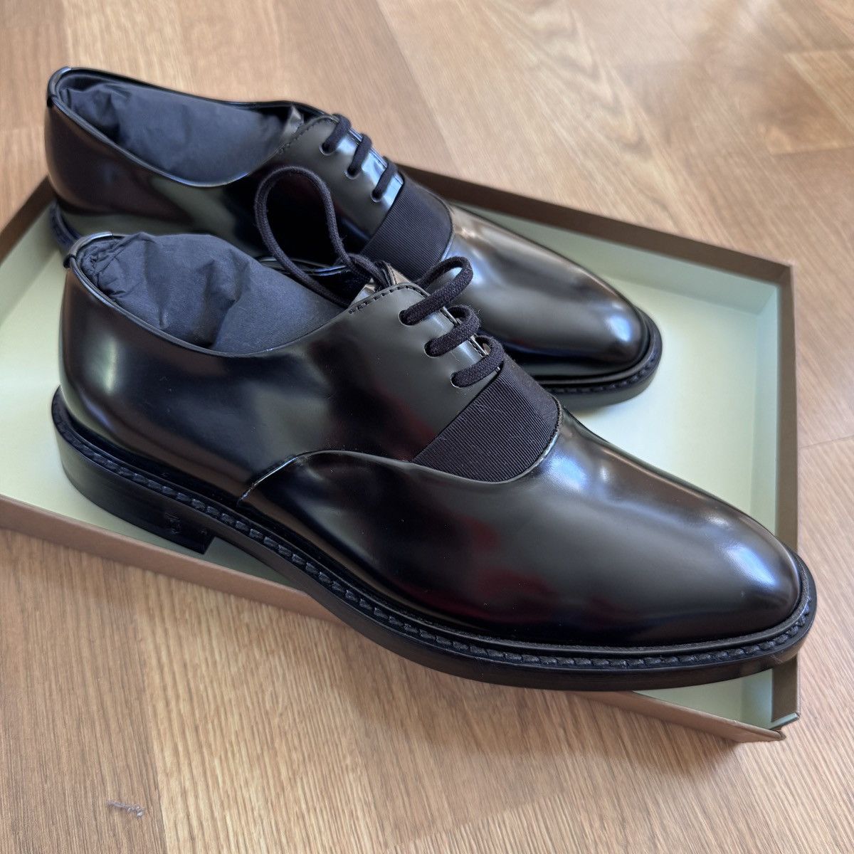 Burberry Burberry Streamdale leather lace-up shoes In Black Size 39.5 Size US 6.5 / EU 39-40 - 2 Thumbnail