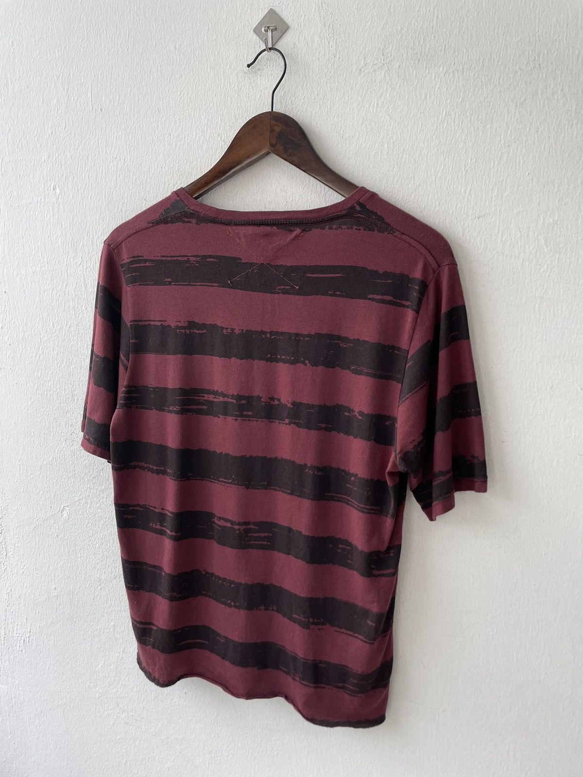 If Six Was Nine × Japanese Brand × Le Grande Bleu (L.G.B.) 291295 Homme Striped Kurt Cobain Cropped Tshirt Size US M / EU 48-50 / 2 - 4 Thumbnail