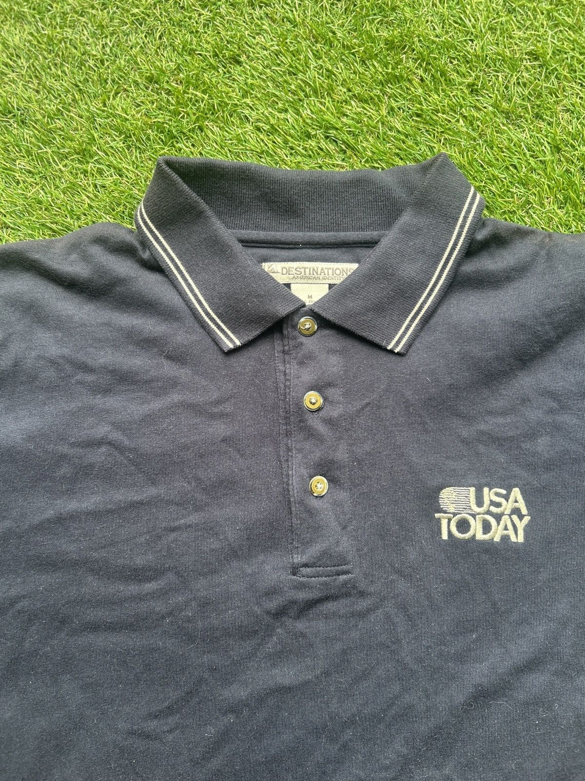 Vintage Vintage USA Today Polo Shirt Size US L / EU 52-54 / 3 - 1 Thumbnail