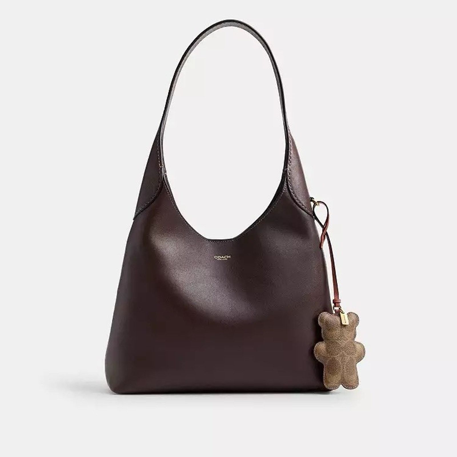 Coach NWT Coach Bear Puffy Bag Charm Brass/Tan Caramel CCX44 Size ONE SIZE - 6 Thumbnail