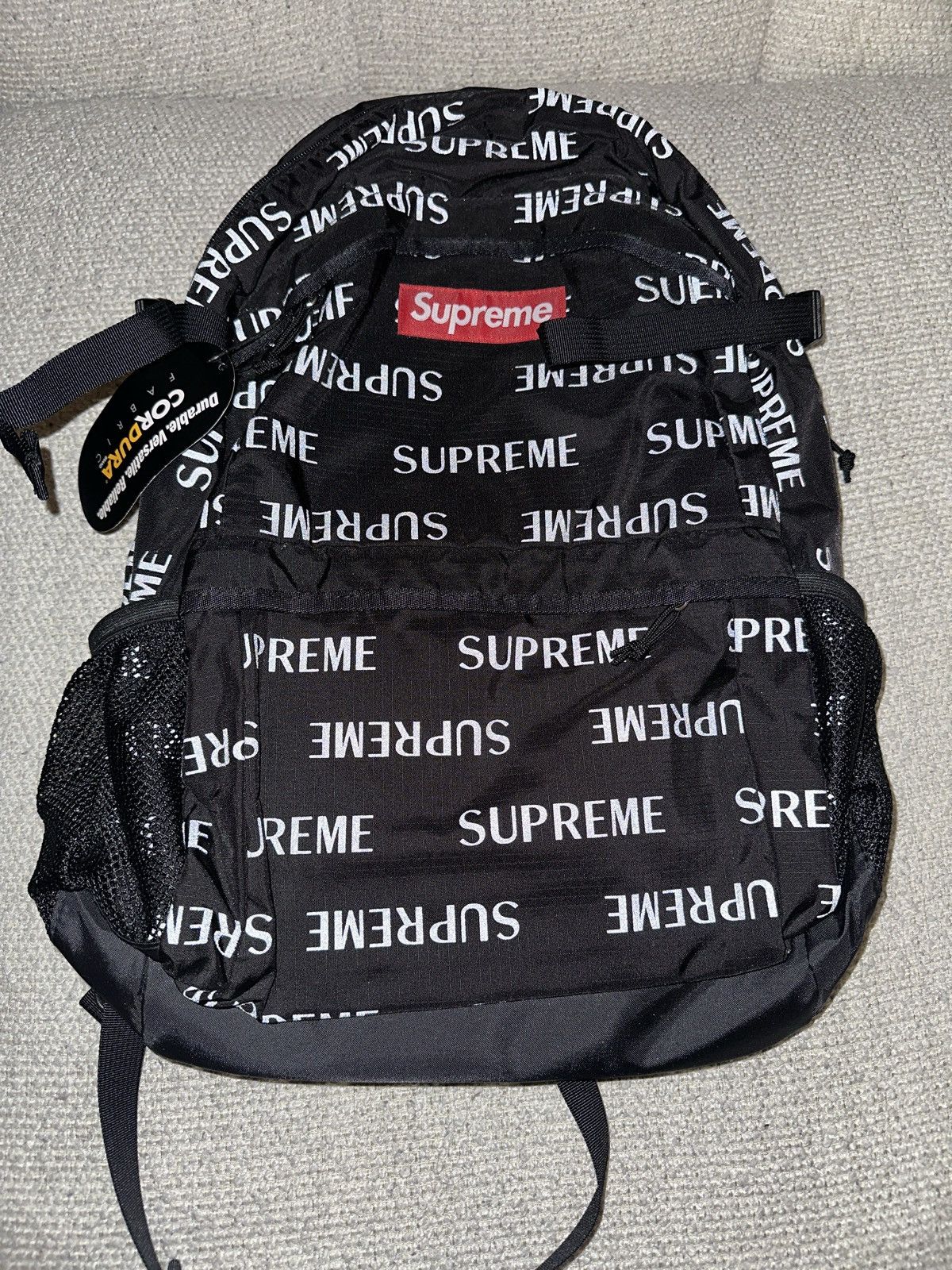 Supreme FW16 Supreme 3M Reflective Repeat Backpack Black Size ONE SIZE - 6 Thumbnail