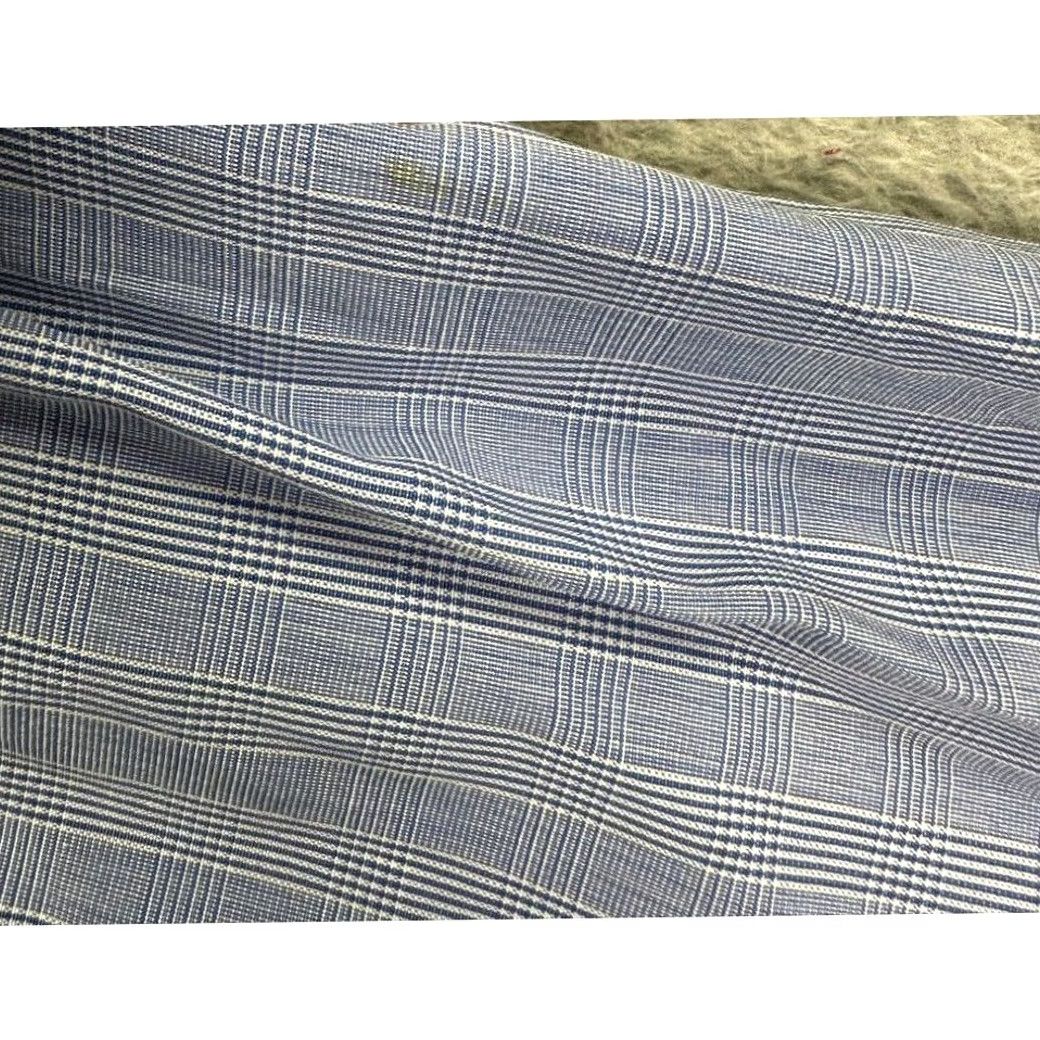 Vintage Hilditch & Key Dress Shirt Mens 15.5R Light Blue Plaid Long Sleeve Button Up Shirt Size 42R - 7 Thumbnail