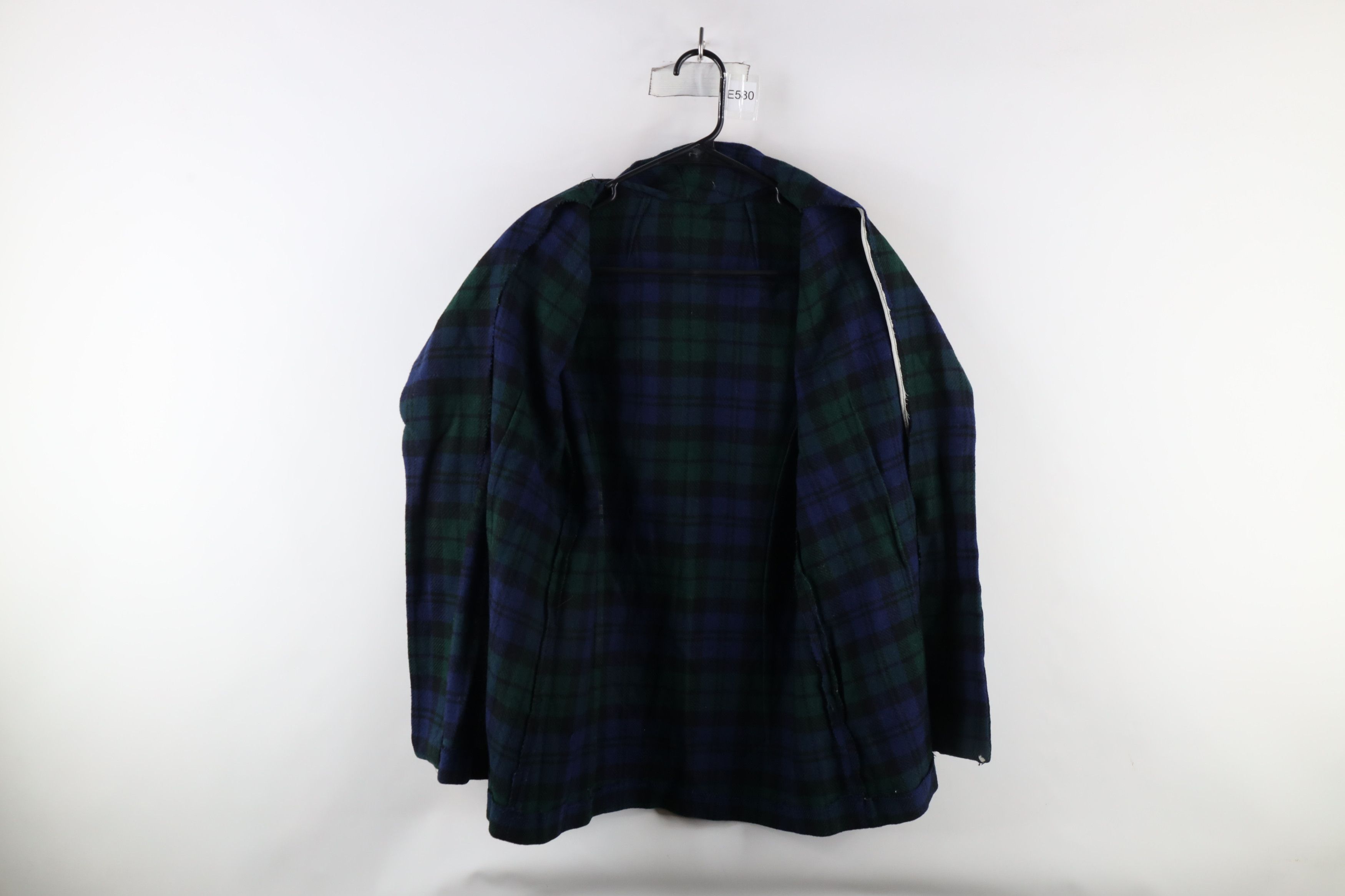 Vintage Vintage 50s Tartan Plaid Open Oversized Baggy Blazer Jacket Size M / US 6-8 / IT 42-44 - 5 Thumbnail