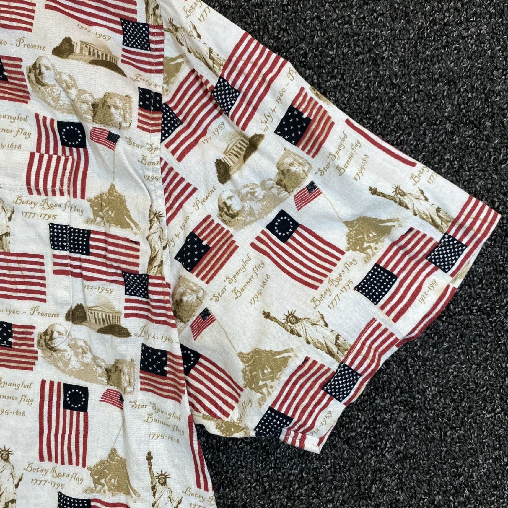 Cotton Traders VTG Cotton Traders Sport Shirt Mens 2XL Red Patriotic 4th Of July American Button Up Shirt Size US XXL / EU 58 / 5 - 4 Thumbnail