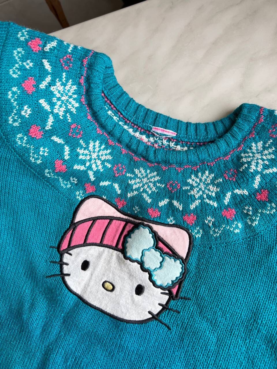 Anime × Designer × Japanese Brand Vintage Hello Kitty Japanes Style Long Knit Sweater Big Logo Size S / US 4 / IT 40 - 4 Thumbnail