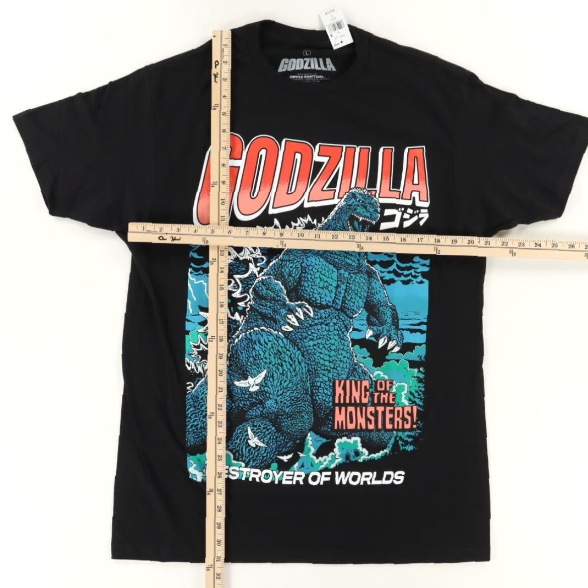 Doublet Godzilla Shirt Black Men's L Double-Sided Solid Crew Neck T-Shirt Size US L / EU 52-54 / 3 - 3 Thumbnail