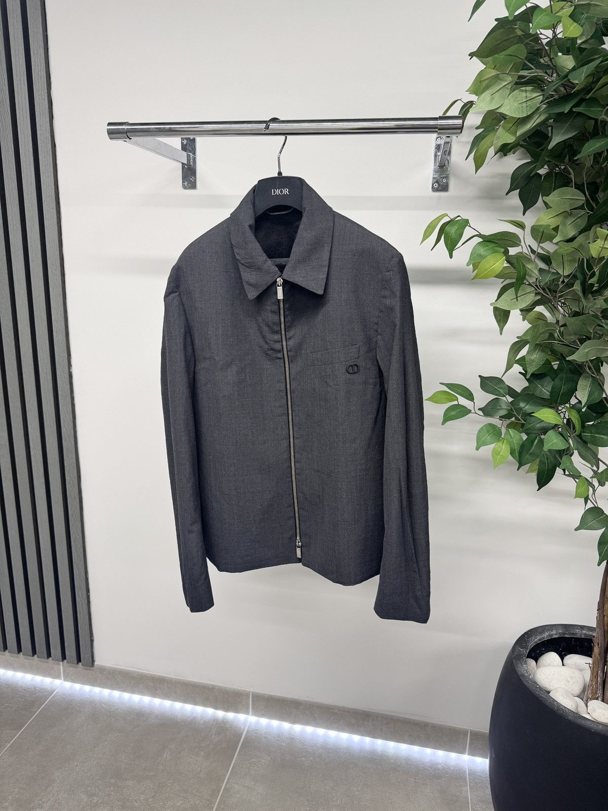 Dior Dior Homme Logo Detailed Zip Up Jacket In Grey RRP £2450 Size US S / EU 44-46 / 1 - 1 Thumbnail