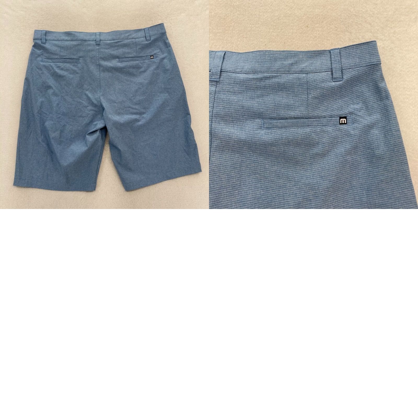 TravisMathew Travis Mathew Golf Shorts 38 Blue Striped Stretch Chino Short Mid Rise Men Size US 38 / EU 54 - 8 Thumbnail