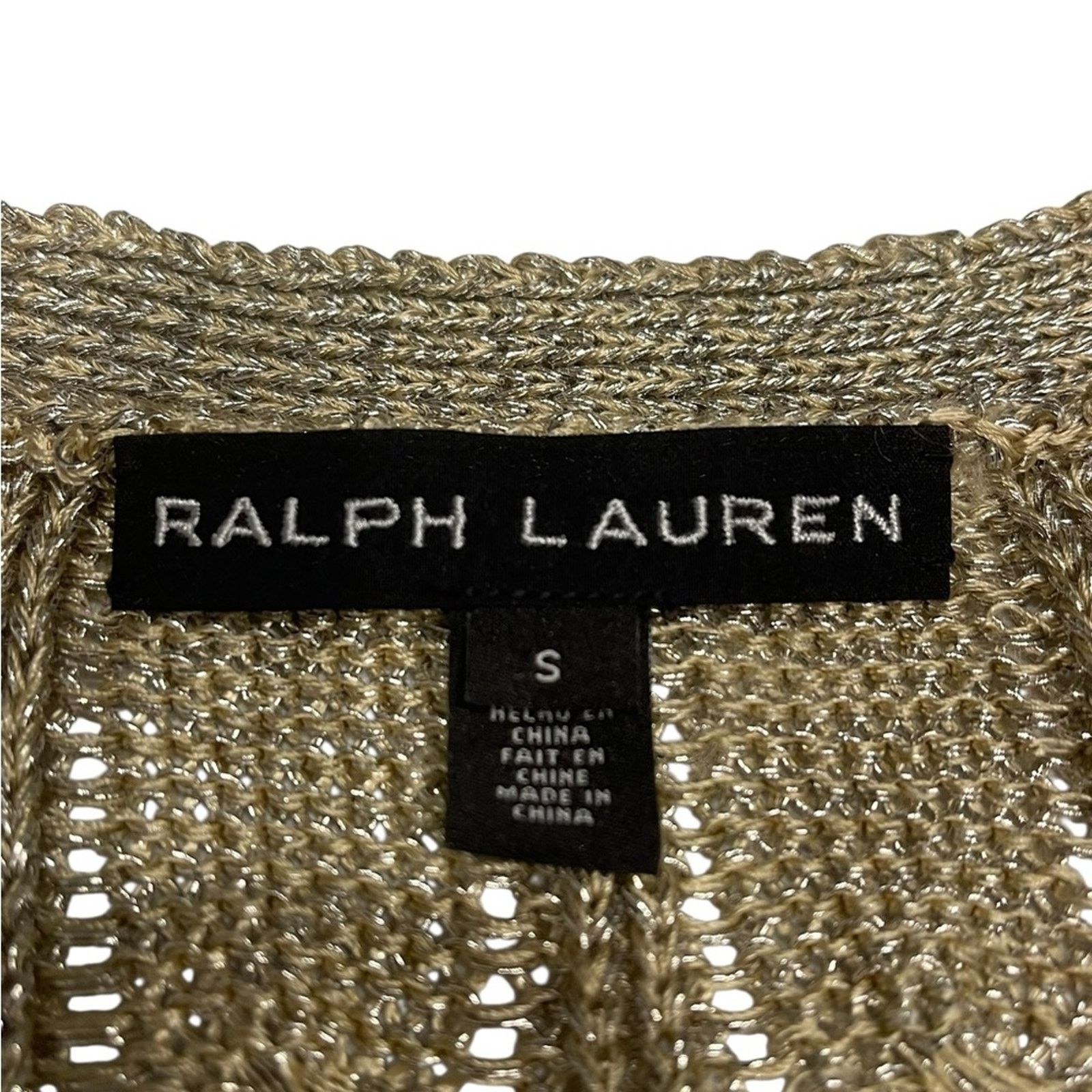 Ralph Lauren Ralph Lauren Black Label - Gold Metallic Knit Cardigan Sz S Size S / US 4 / IT 40 - 7 Thumbnail