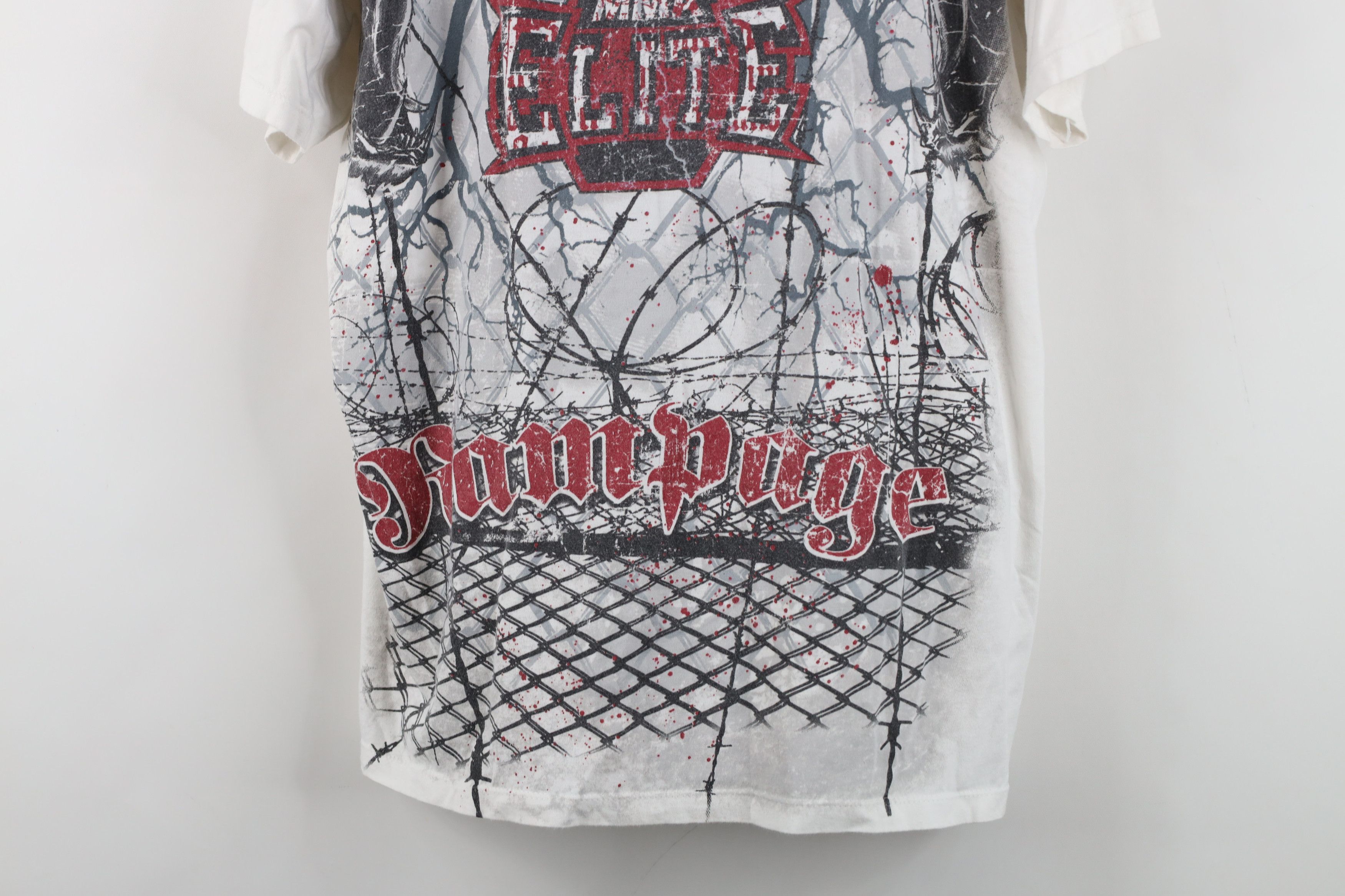 Vintage Vintage Y2K MMA UFC Rampage Jackson Fighting T-Shirt White Size US L / EU 52-54 / 3 - 3 Thumbnail