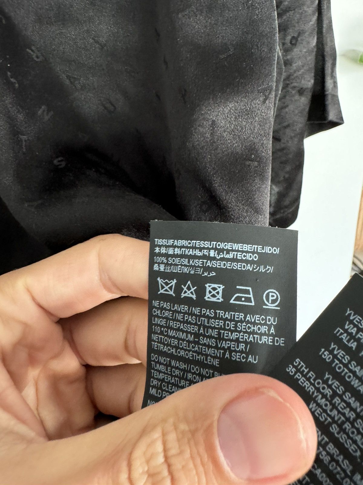 Saint Laurent Paris Silk Logo Camp Shirt Size US L / EU 52-54 / 3 - 5 Thumbnail