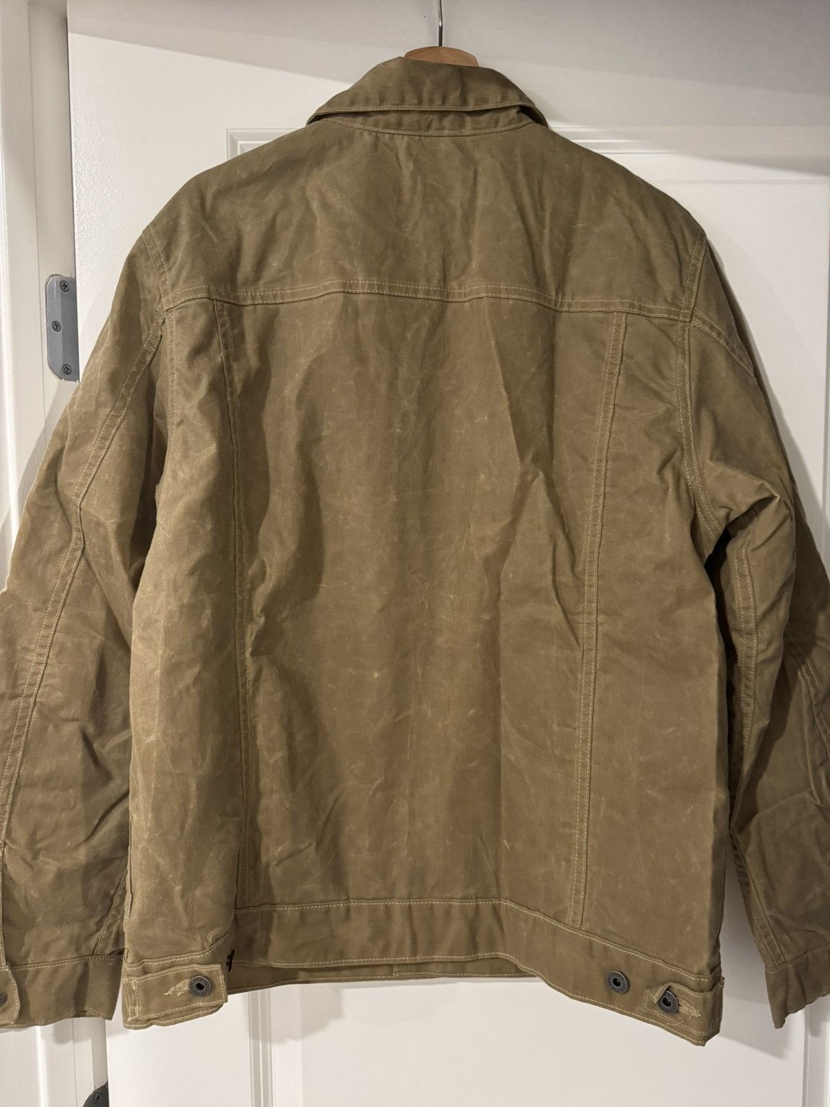 Flint And Tinder Flannel-Lined Waxed Trucker Jacket Size US L / EU 52-54 / 3 - 3 Thumbnail