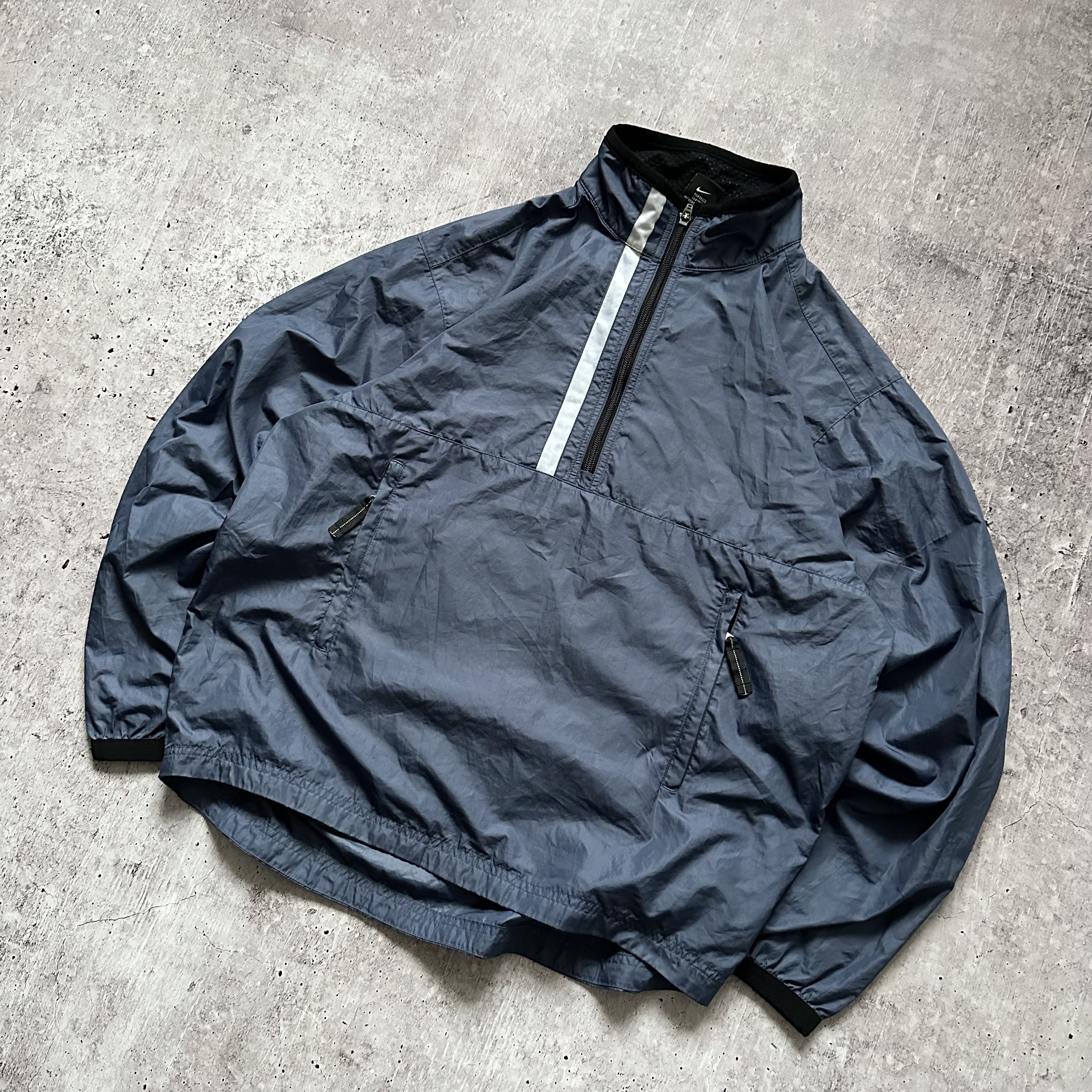 Nike × Vintage Nike Nylon y2k Vintage Drill Track Anorak Sweatshirt jacket Size US S / EU 44-46 / 1 - 1 Thumbnail