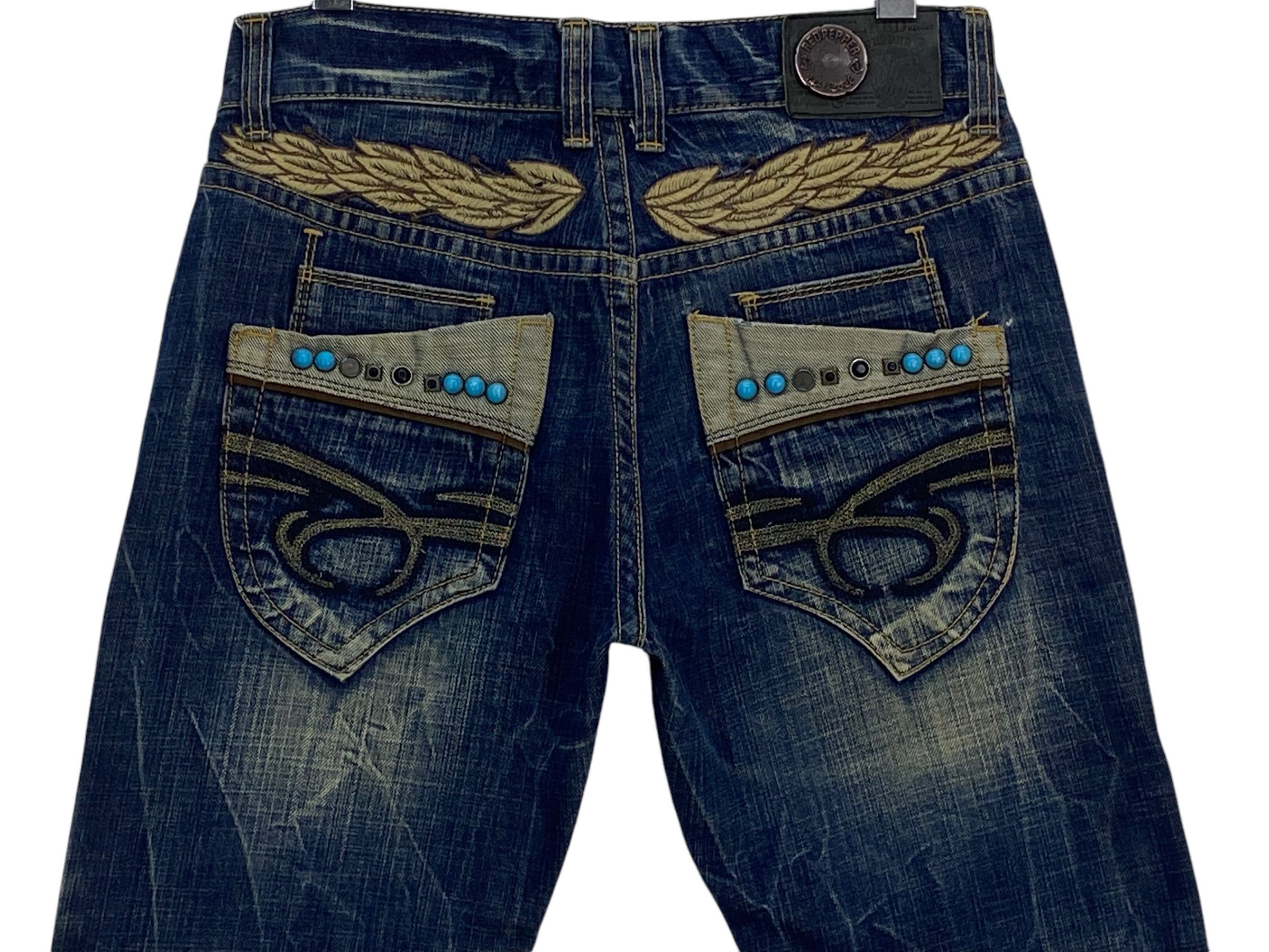 Japanese Brand × Rockstar Games Red Pepper Jeans Slim Jeans Embroided Jeans Size 30" / US 8 / IT 44 - 5 Thumbnail