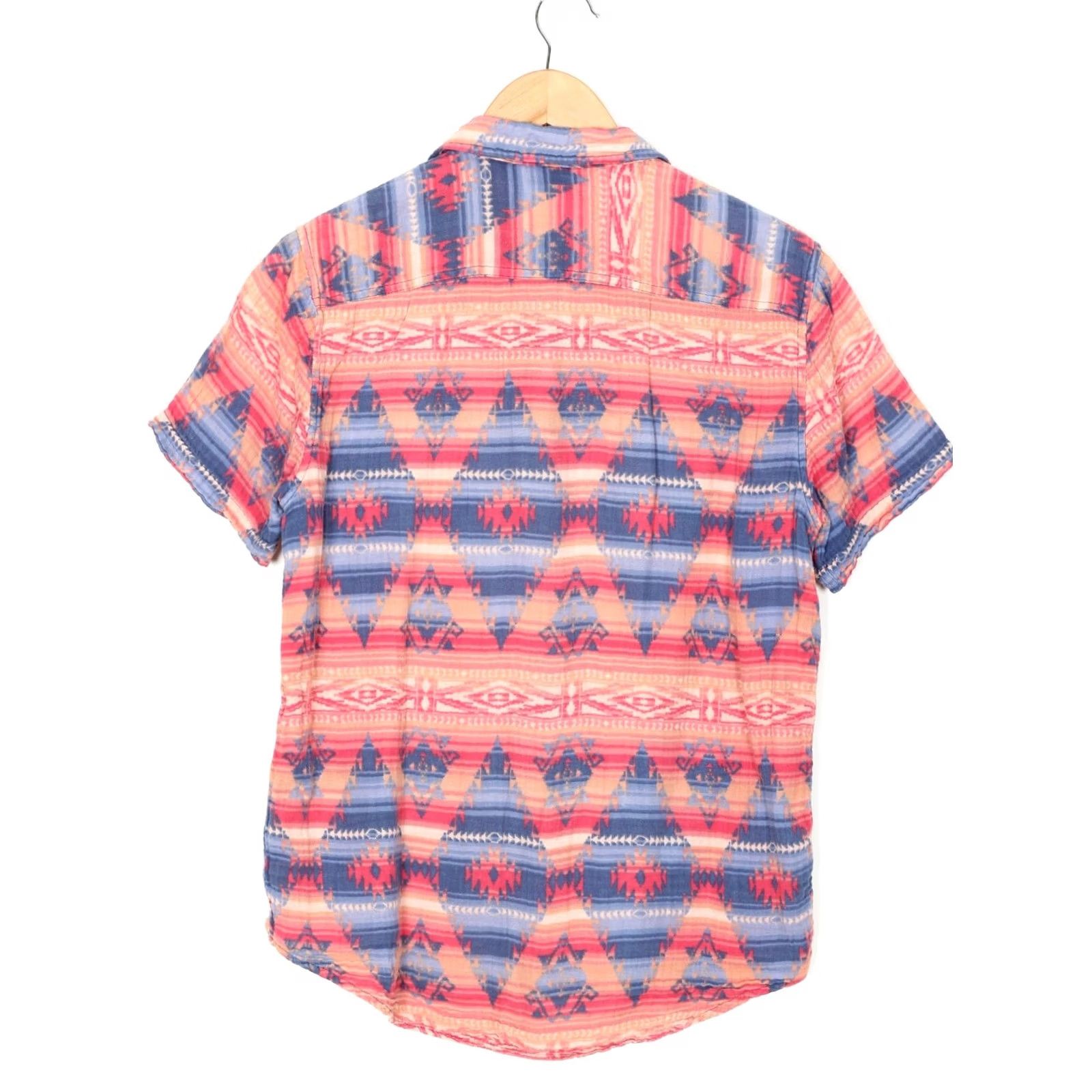 Vintage DENIM & SUPPLY RALPH LAUREN Shirt Men Size S Regular Short Sleeve Aztec Multicoloured Size US S / EU 44-46 / 1 - 3 Thumbnail
