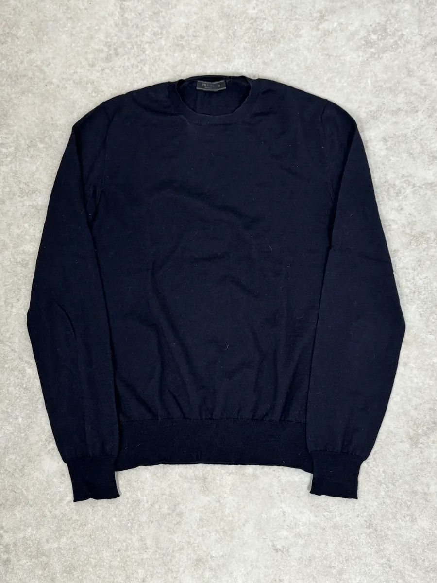 Prada AW2018 Prada Navy Wool Classic Sweater Size US S / EU 44-46 / 1 - 1 Thumbnail