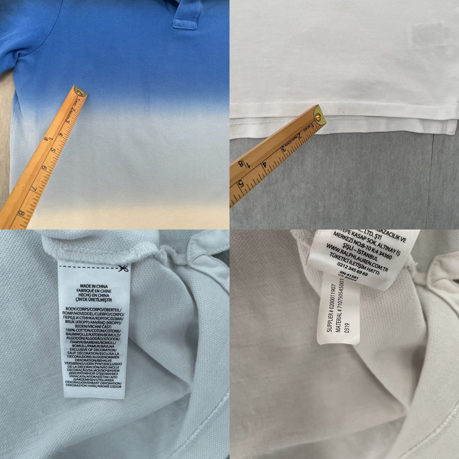 Polo Ralph Lauren Polo Ralph Lauren Shirt Adult Medium Blue Ombre Short Sleeve Classic Fit Mens M Size US M / EU 48-50 / 2 - 8 Thumbnail