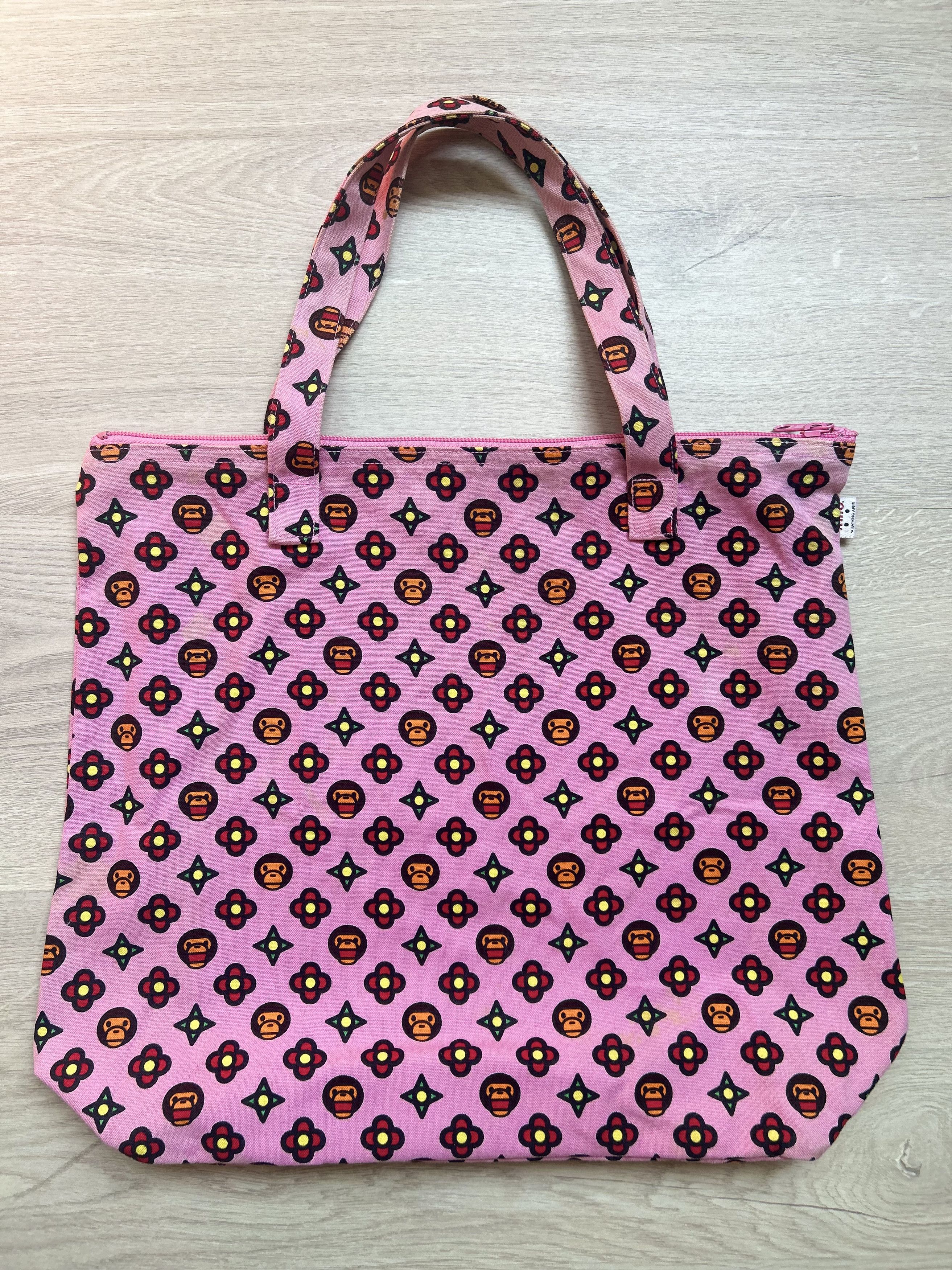Bape Baby Milo Pink Monogram Tote Bag