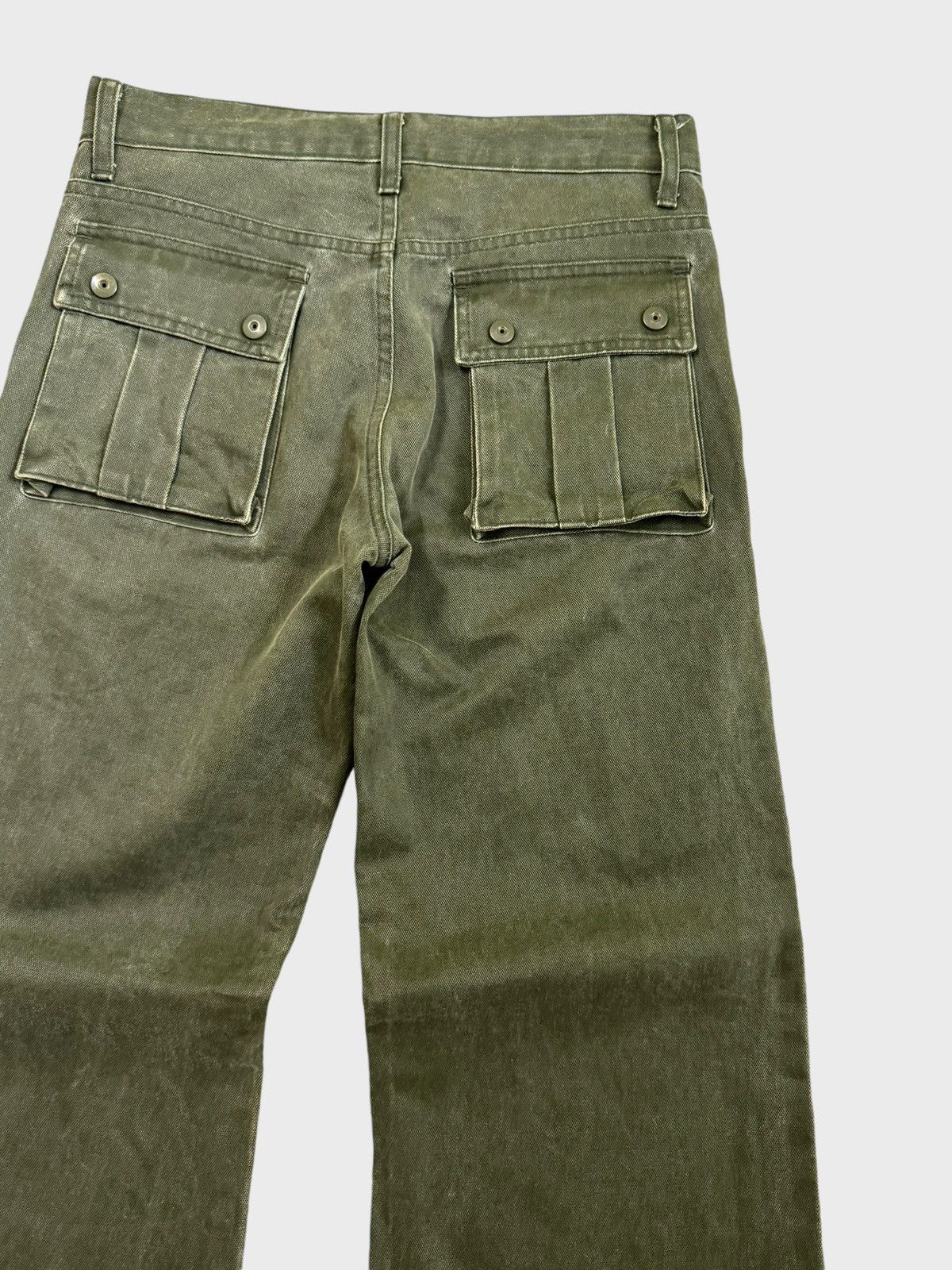 Japanese Brand × Le Grande Bleu (L.G.B.) Vintage Flare Dualite Baker Pants Army Wide leg Style Size US 29 - 10 Thumbnail