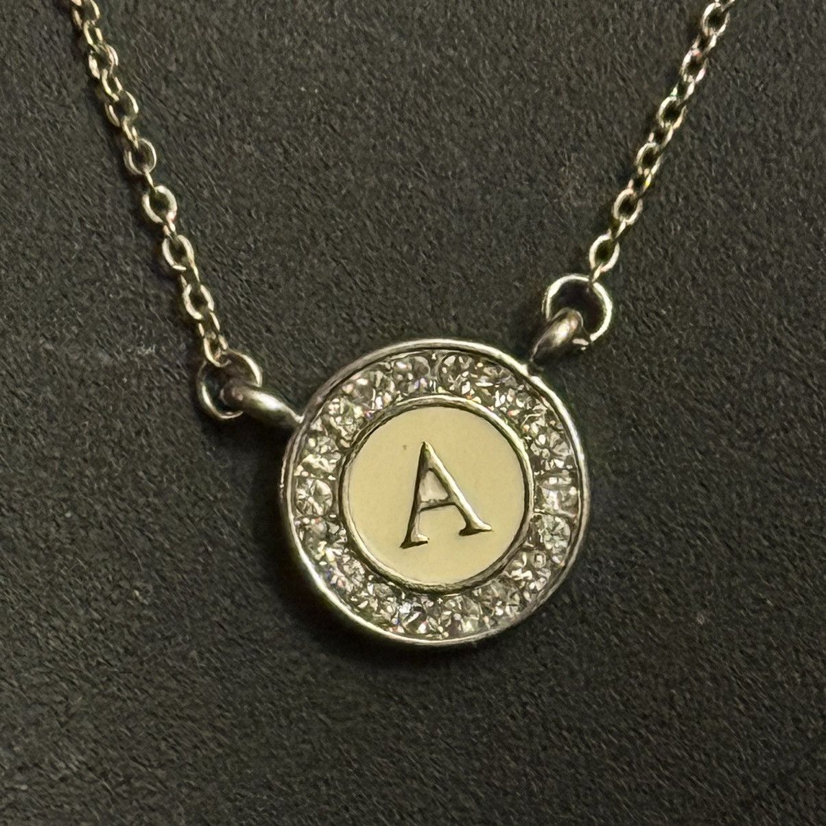 Other Silver tone WGB round disc initial letter A pendant necklace Size ONE SIZE - 2 Thumbnail