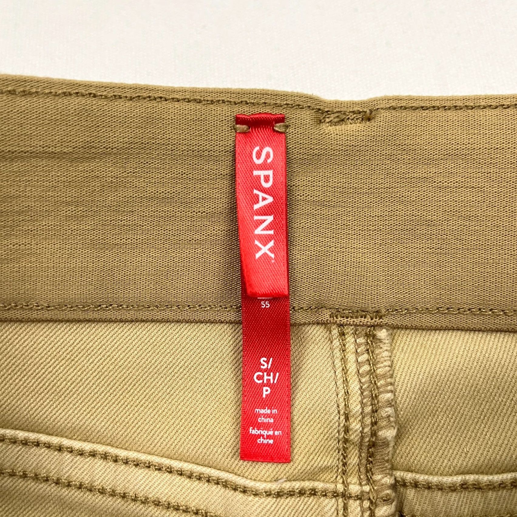 Spanx Spanx Pants Womens S W26 L26 Khaki Brown Stretch Twill 20312 Cropped Wide Leg Size 28" / US 6 / IT 42 - 3 Thumbnail