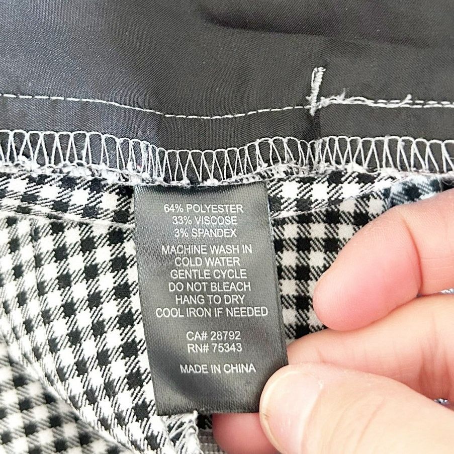 Joie Joie Black White Gingham Belted Pants Sz 8 Size 30" / US 8 / IT 44 - 4 Thumbnail