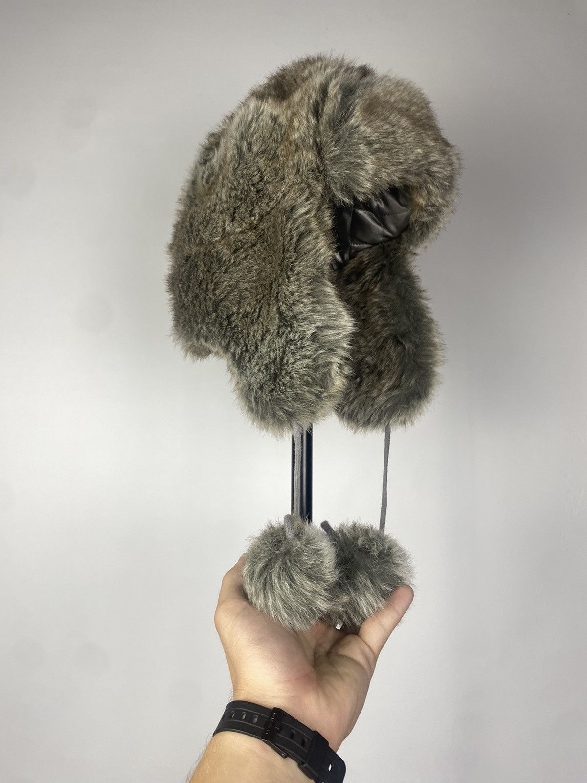Hysteric Glamour × Vintage Crazy Y2K Mohair Fuzzy Hat Ushanka Punk Huge Size ONE SIZE - 1 Thumbnail