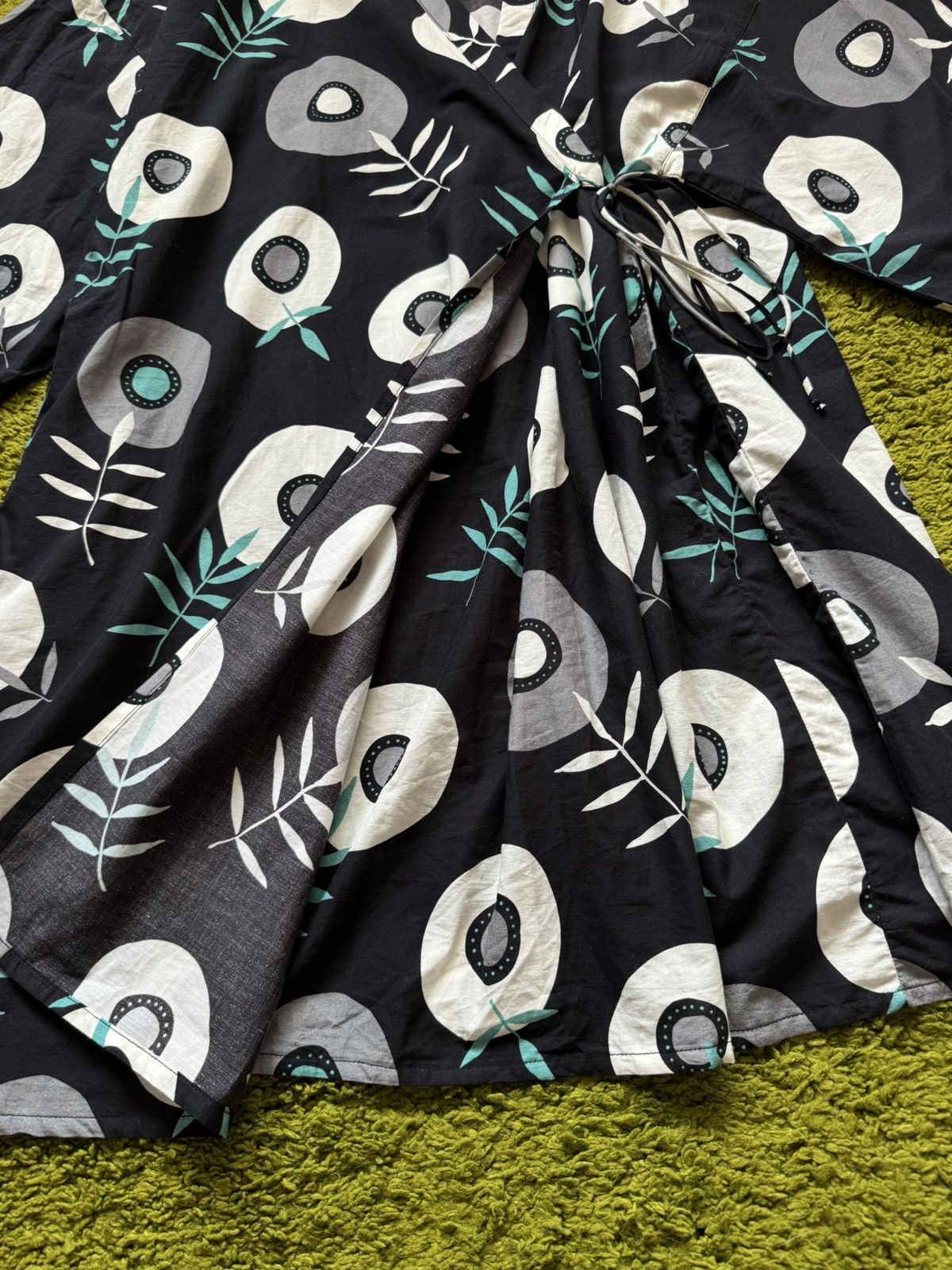 Gudrun Sjoden Gudrun Sjoden japanese kimono style floral ethnic dress Size L / US 10 / IT 46 - 4 Thumbnail