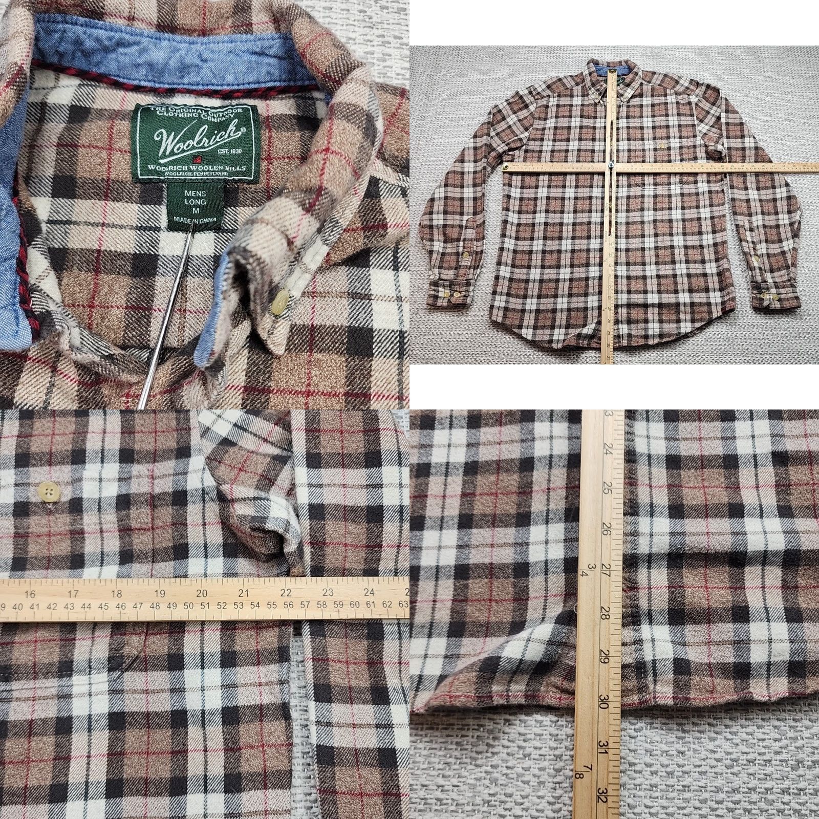 Vintage VINTAGE Woolrich Flannel Button-Up Shirt Jacket Mens M Long Plaid Cotton Y2K Hipster Size US M / EU 48-50 / 2 - 8 Thumbnail