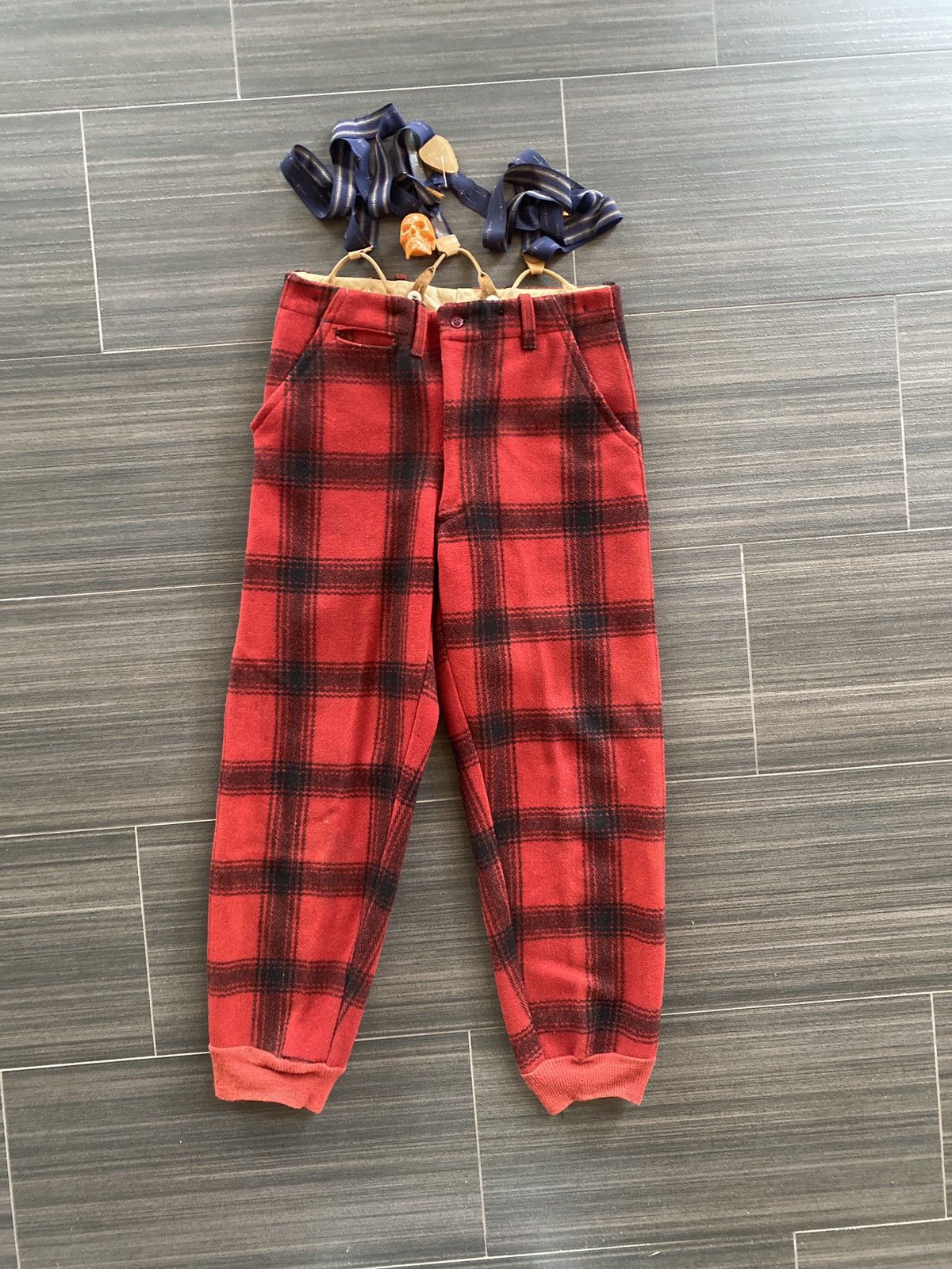 Vintage 1930s American Field buffalo plaid wool pants 32 Size US 32 / EU 48 - 1 Thumbnail