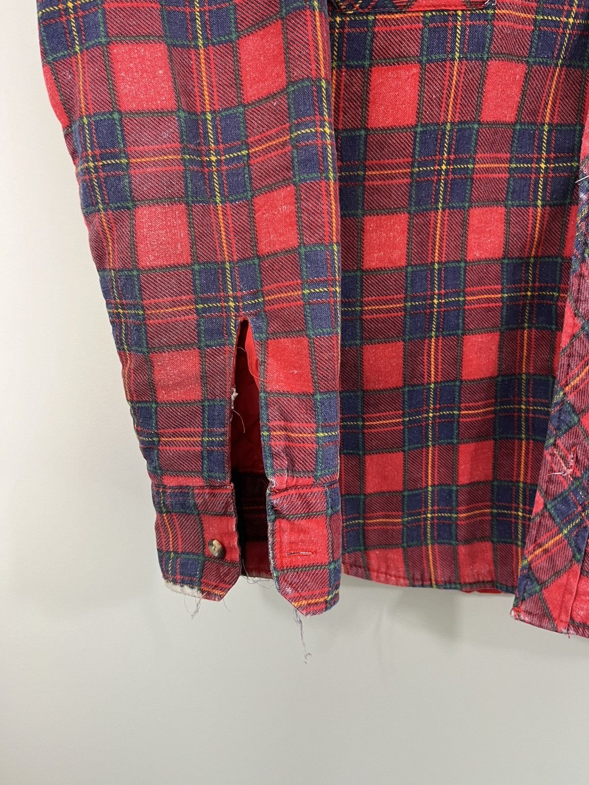 Vintage Sun Faded Distressed Quilted Flannel Over Shirt Size US L / EU 52-54 / 3 - 6 Thumbnail