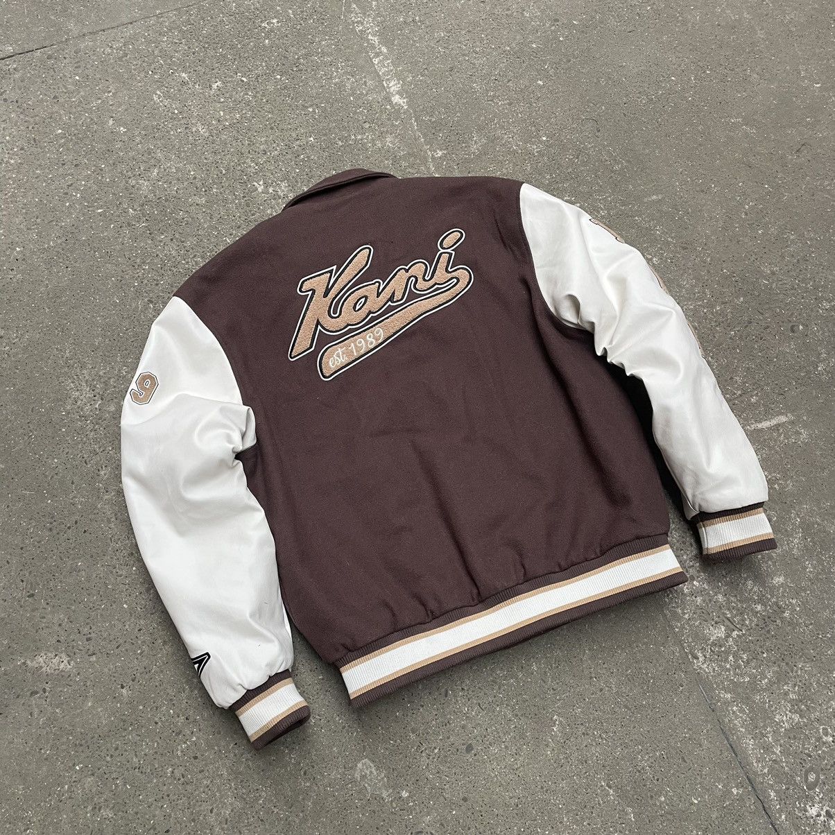 Karl Kani × Vintage Vintage Karl Kani Big Logo Varsity Bomber Jacket Size US L / EU 52-54 / 3 - 11 Thumbnail