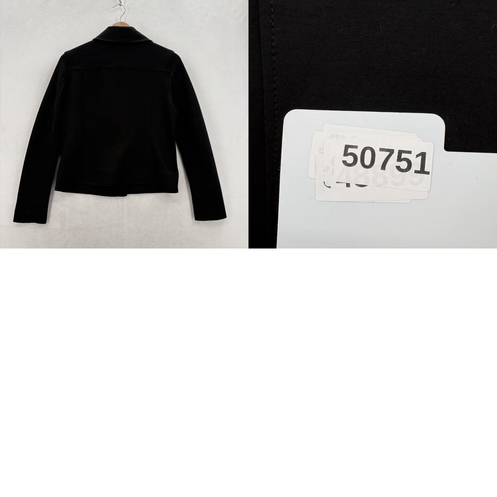 Vintage Max Studio Jacket Womens XS Black Knit Moto Asymmetrical Zip Biker Grunge NWT Size XS / US 0-2 / IT 36-38 - 9 Thumbnail