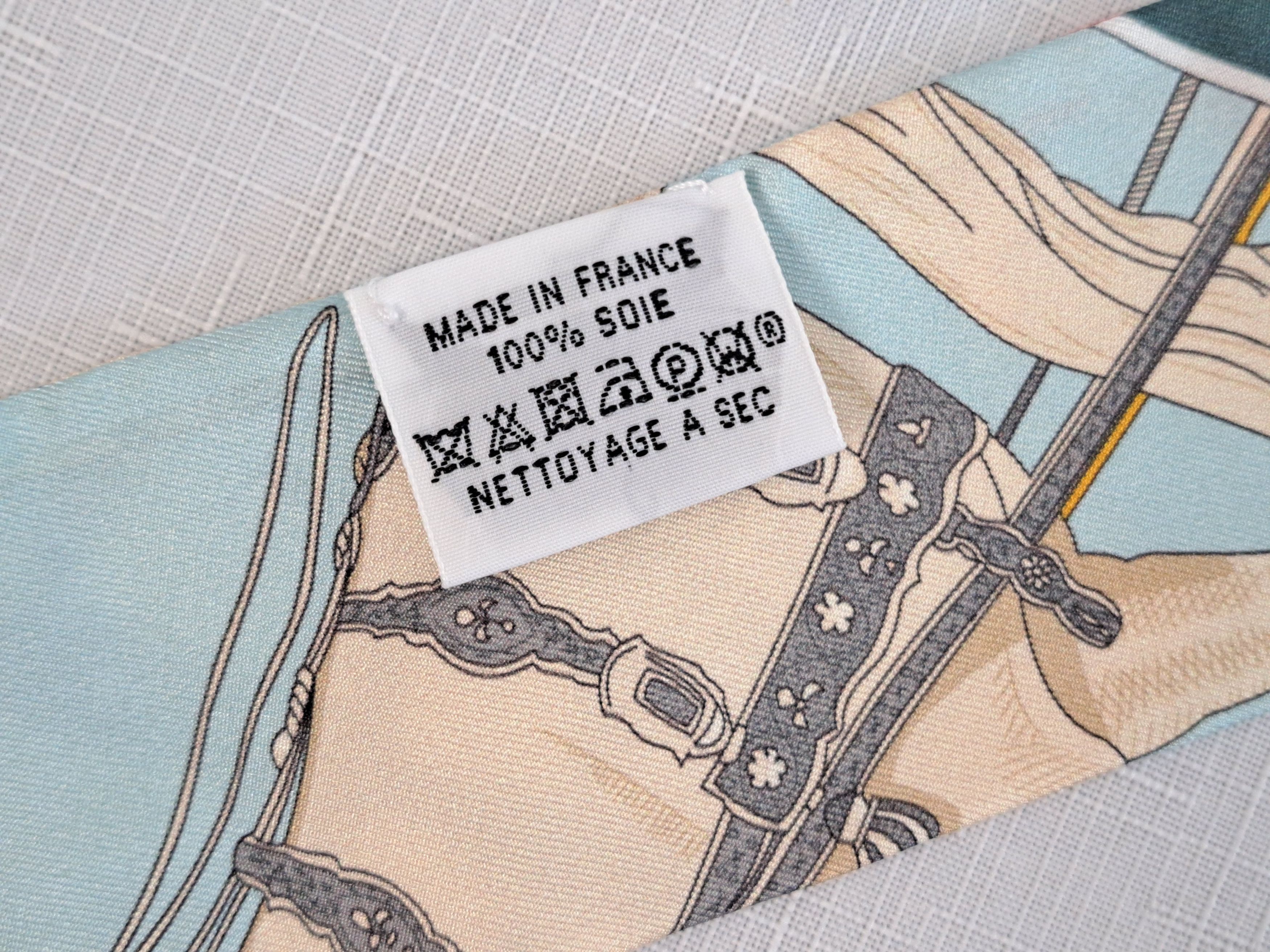 Hermes HERMES Paris silk twilly scarf. Size ONE SIZE - 13 Thumbnail