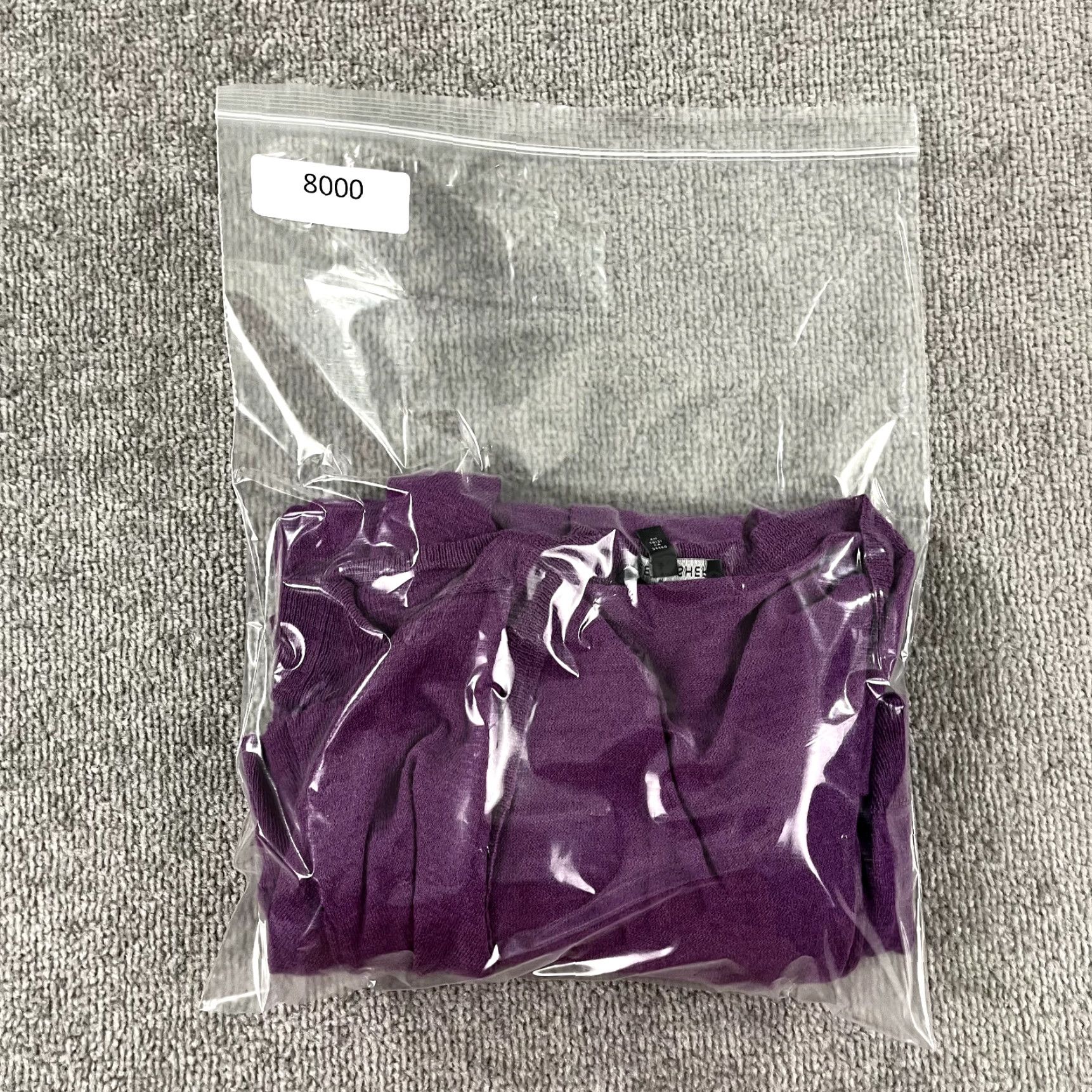 Eileen Fisher EILEEN FISHER Sweater Cardigan Womens Large Purple 100% Wool Open Front Wrap Size L / US 10 / IT 46 - 8 Thumbnail