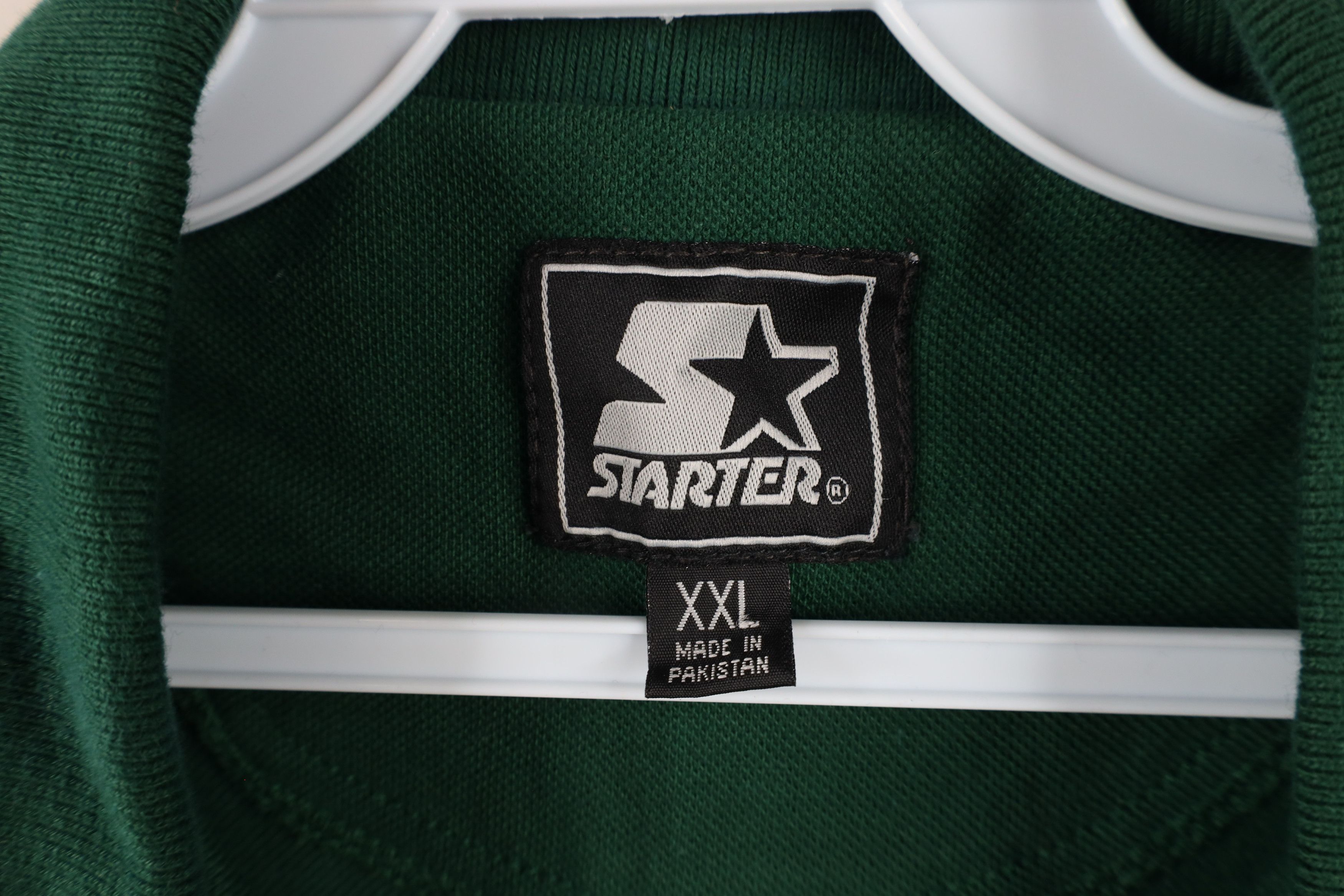 Starter × Vintage Vintage 90s Starter Out Blank Heavyweight Polo Shirt Green Size US XXL / EU 58 / 5 - 5 Thumbnail