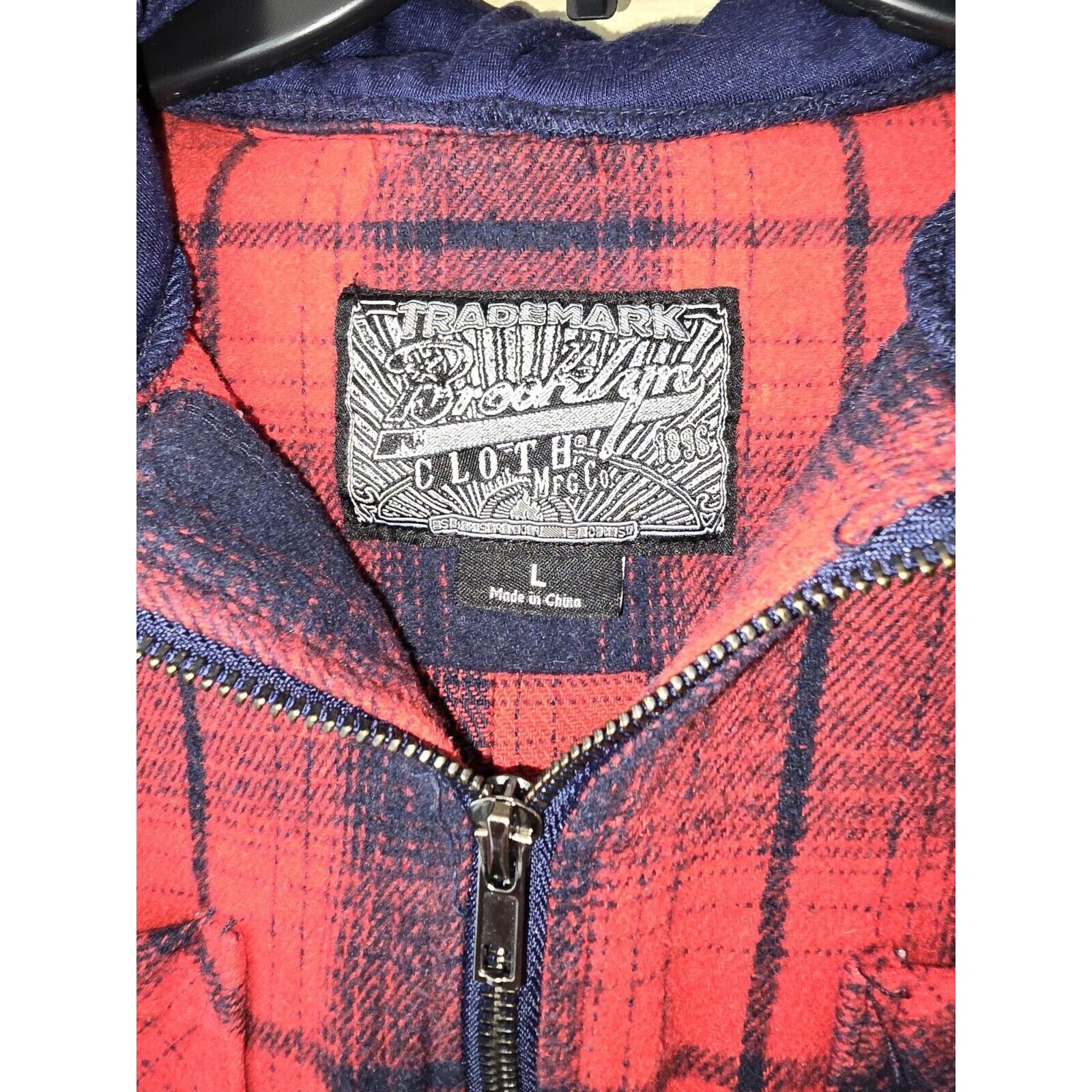Brooklyn Cloth Brooklyn Cloth Mfg Zip Up Flannel Hooded Jacket Mens Size L Size US L / EU 52-54 / 3 - 3 Thumbnail