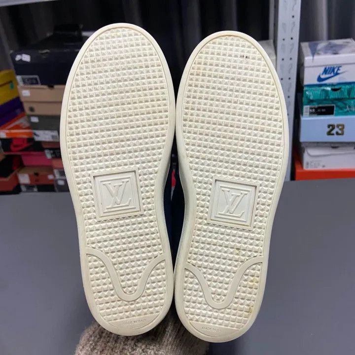Louis Vuitton Louis Vuitton Blue Denim Slip-On Casual Sneakers -2508 Size US 5 / EU 37 - 4 Thumbnail